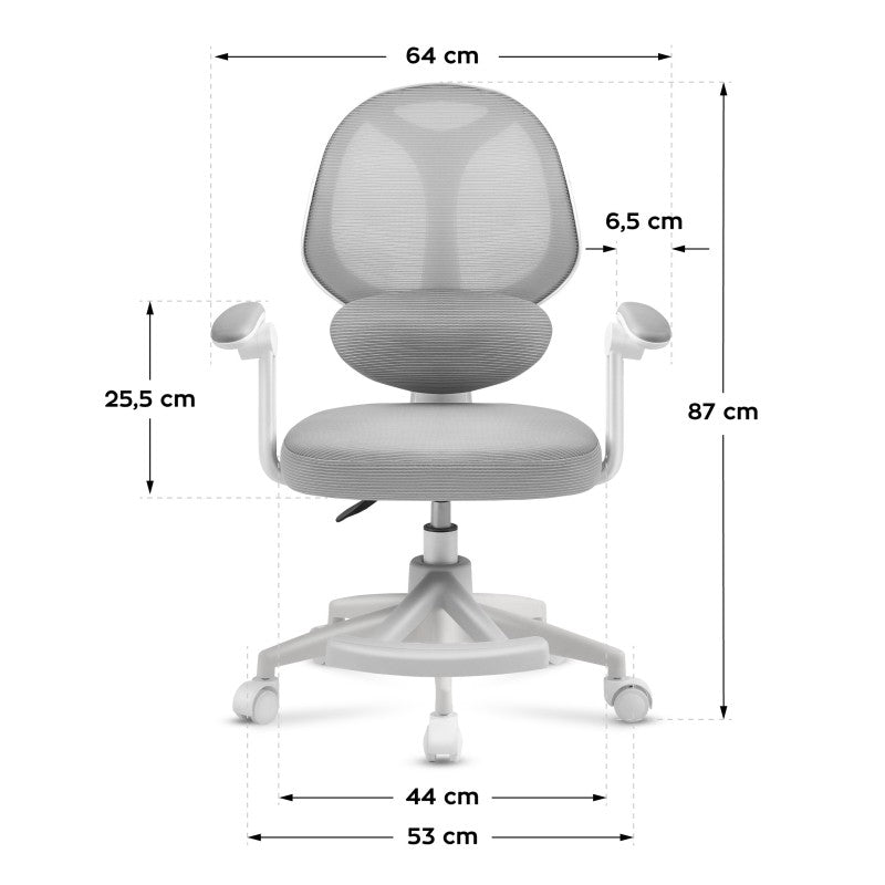 OUTLET Dětské nastavitelné křeslo Mark Adler Junior 4.5 Šedé