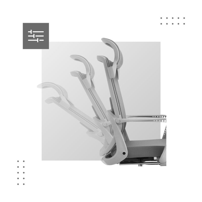 Fotel biurowy z podnóżkiem Mark Adler Manager 3.6 Grey