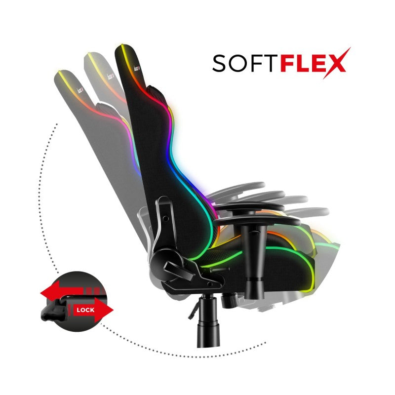 Fotel  gamingowy dla dziecka HUZARO RANGER 6.0 RGB Black Mesh