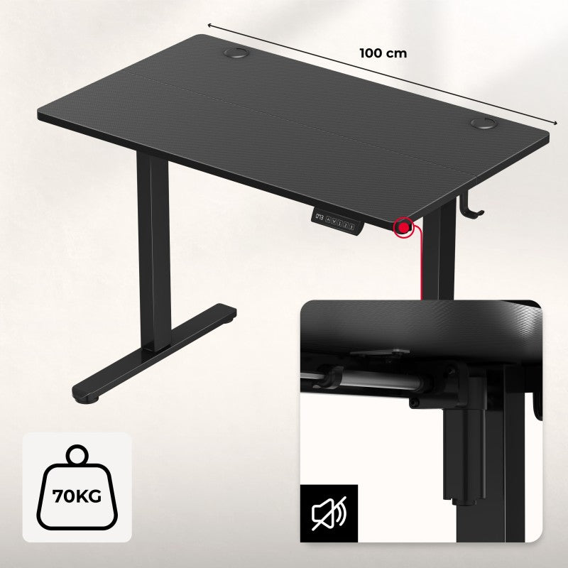 Biurko elektryczne Huzaro Hero 7.9 Black 100 cm