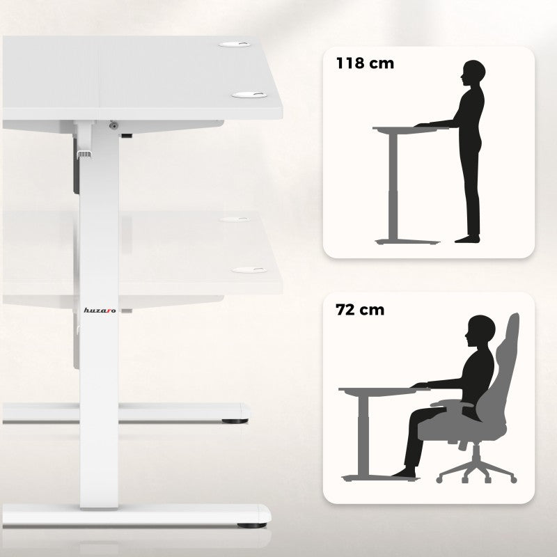 Biurko elektryczne Huzaro Hero 7.9 White 100 cm