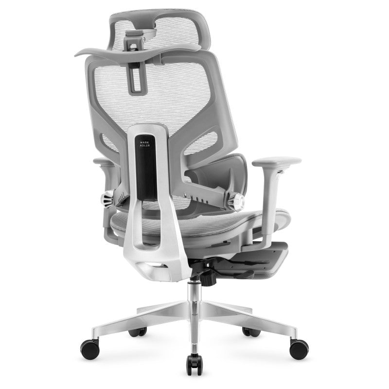 Fotel ergonomiczny z podnóżkiem Mark Adler Expert 8.7 Grey Mesh