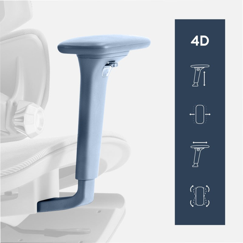 Fotel ergonomiczny z podnóżkiem Mark Adler Expert 8.7 Grey Mesh