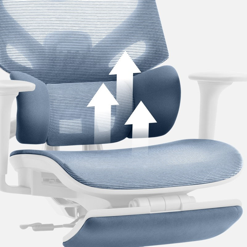 Fotel ergonomiczny z podnóżkiem Mark Adler Expert 8.7 Grey Mesh