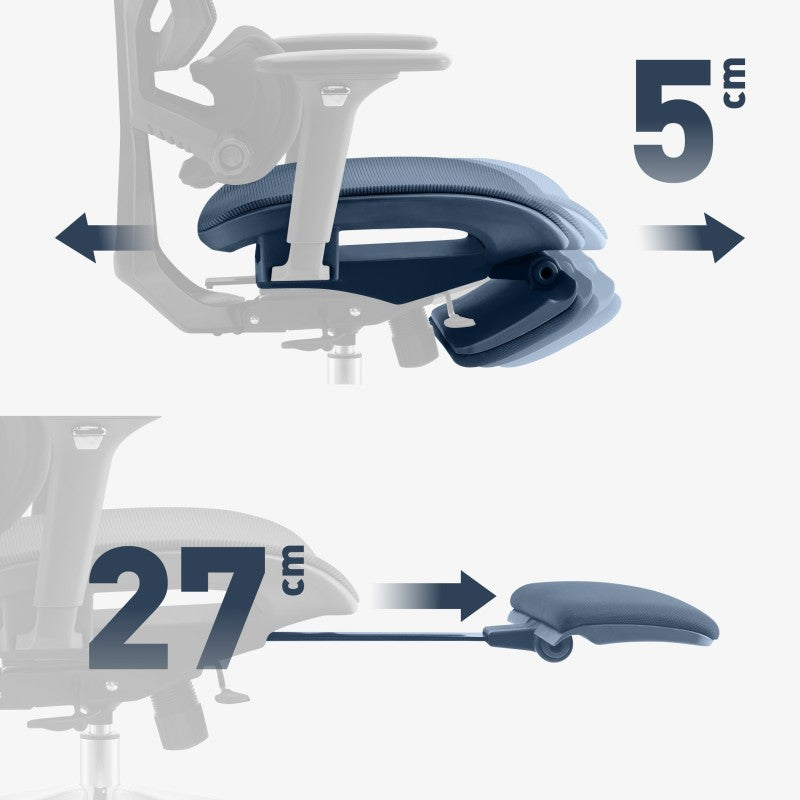 Fotel ergonomiczny z podnóżkiem Mark Adler Expert 8.7 Black Mesh