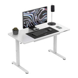 Biurko elektryczne ze szklanym blatem Mark Adler Leader 8.5 White 120 cm