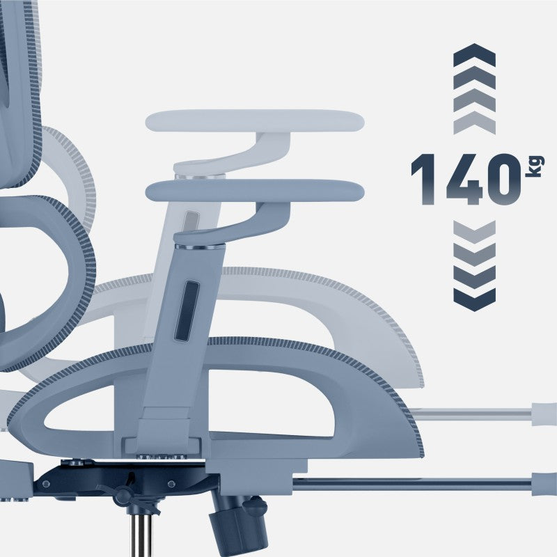 Fotel biurowy z podnóżkiem Mark Adler Expert 7.9 Grey