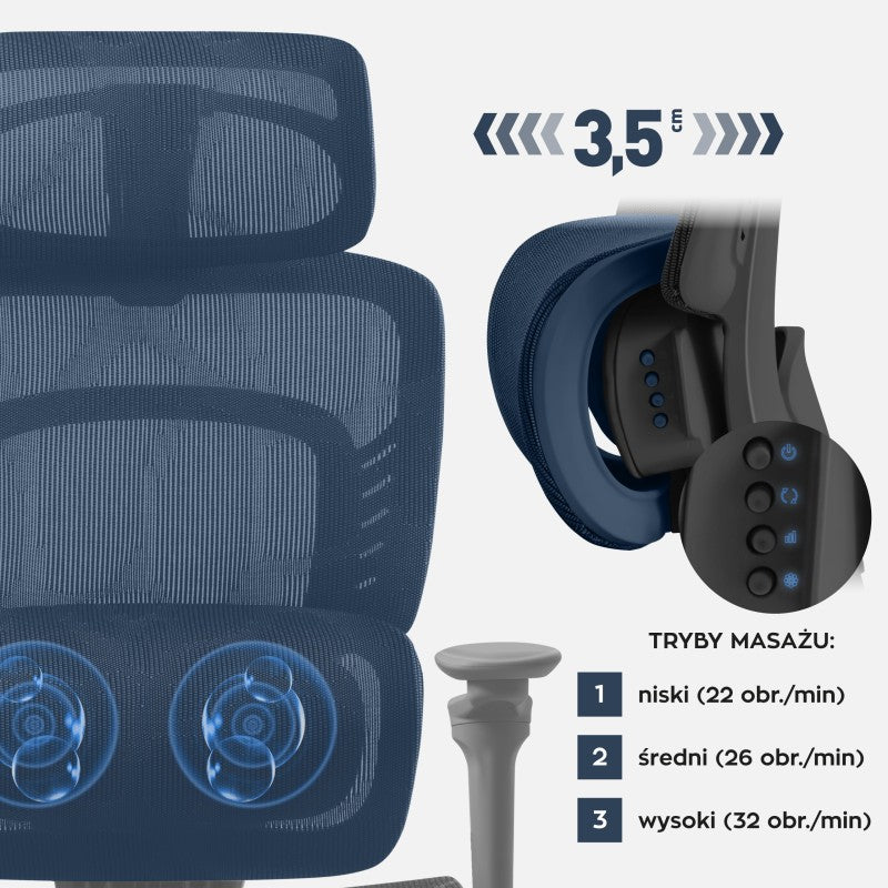 Fotel biurowy z masażem Mark Adler Visioner 8.3 Black