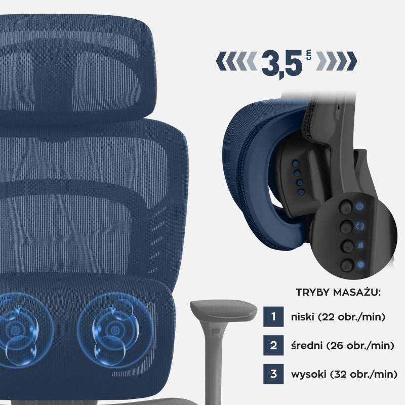 Fotel biurowy z masażem Mark Adler Visioner 6.1 Black