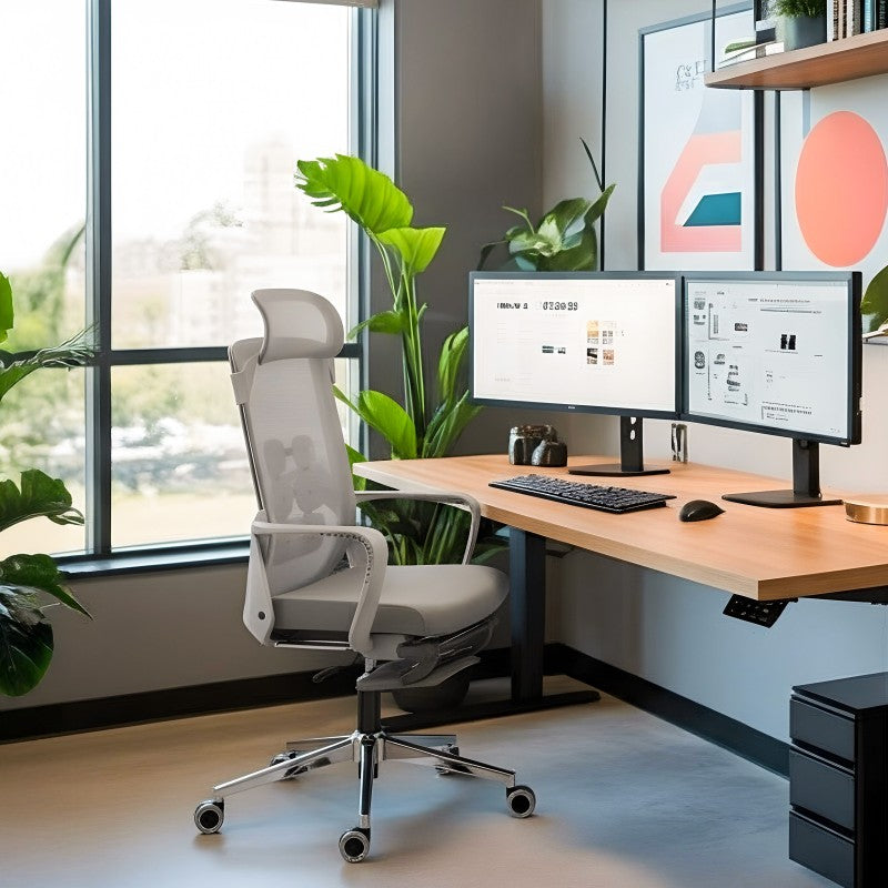 Fotel biurowy z podnóżkiem Mark Adler Manager 3.6 Grey