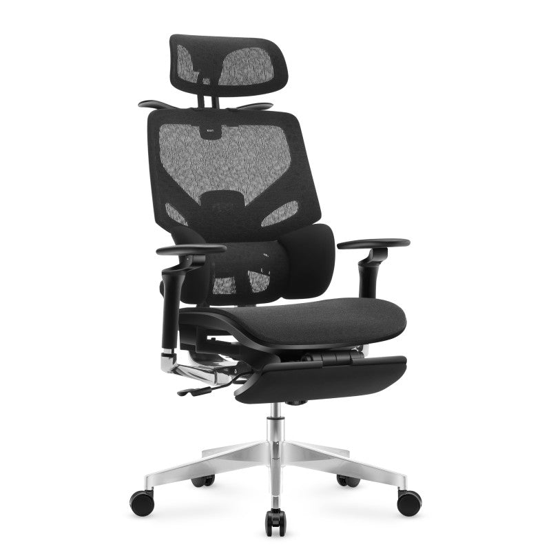 Fotel ergonomiczny z podnóżkiem Mark Adler Expert 9.6 Black