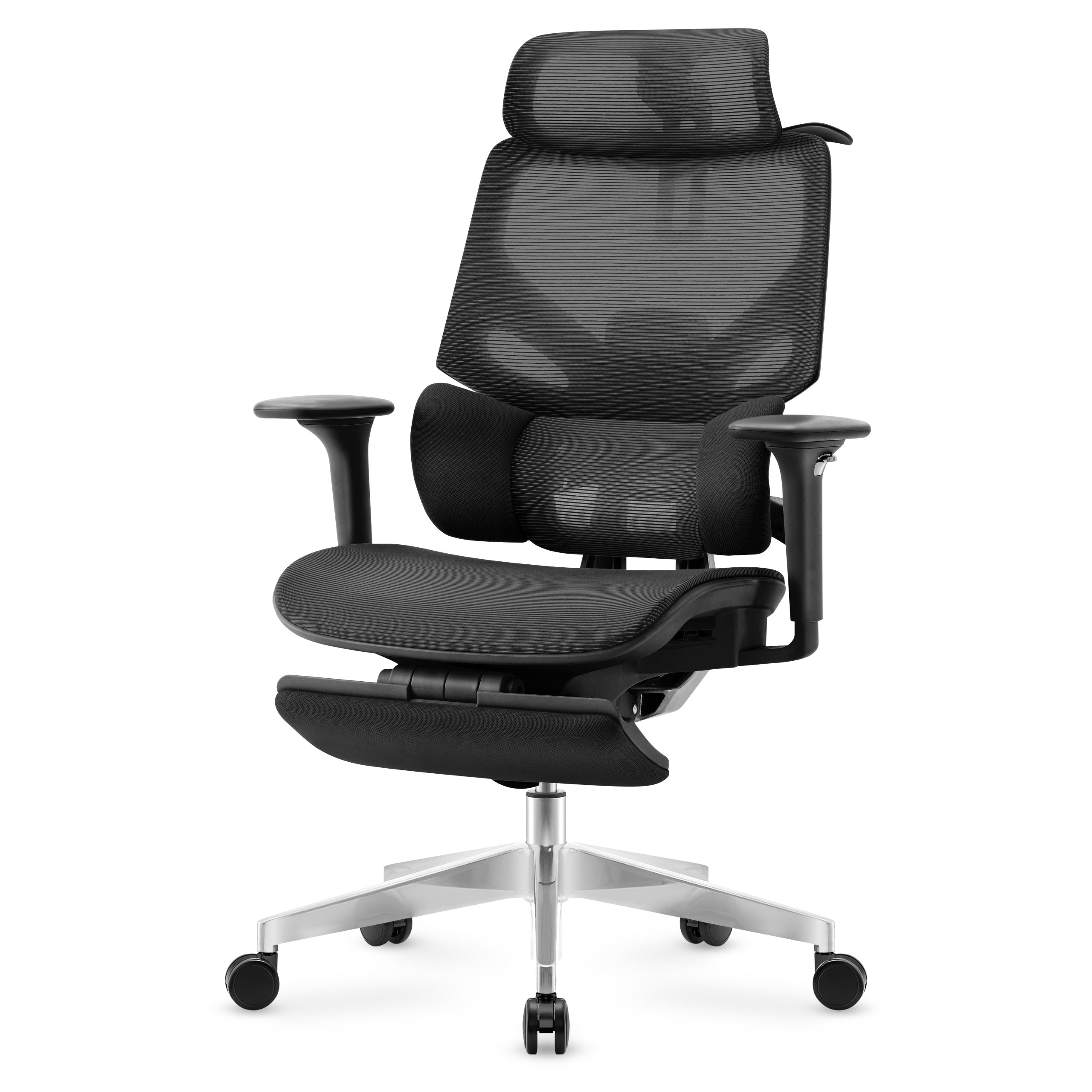 Ergonomischer Bürostuhl mit Fußstütze Mark Adler Expert 8.7 Black Mesh