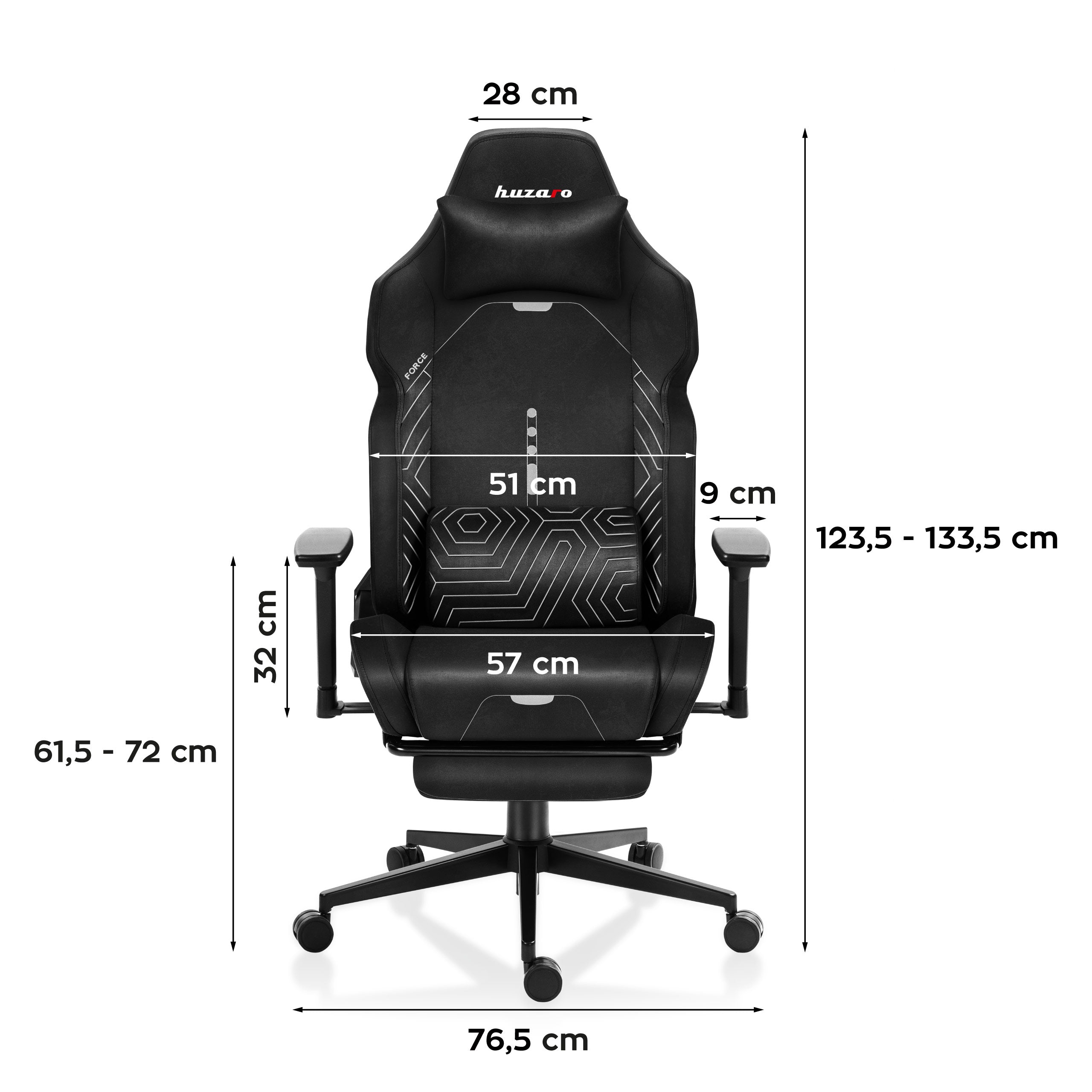 Herní křeslo HUZARO FORCE 8.1 Black