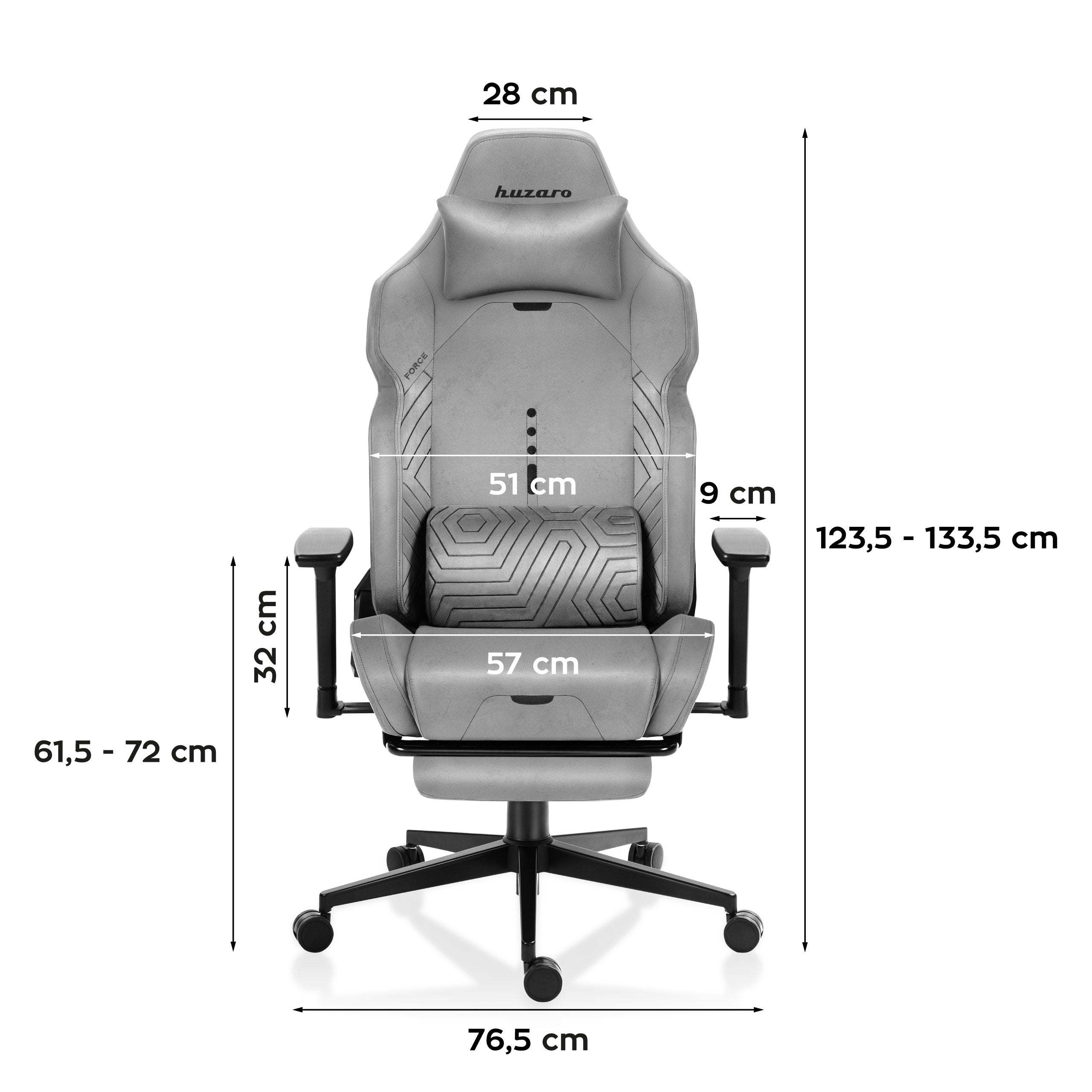 Herní křeslo HUZARO FORCE 8.1 Grey