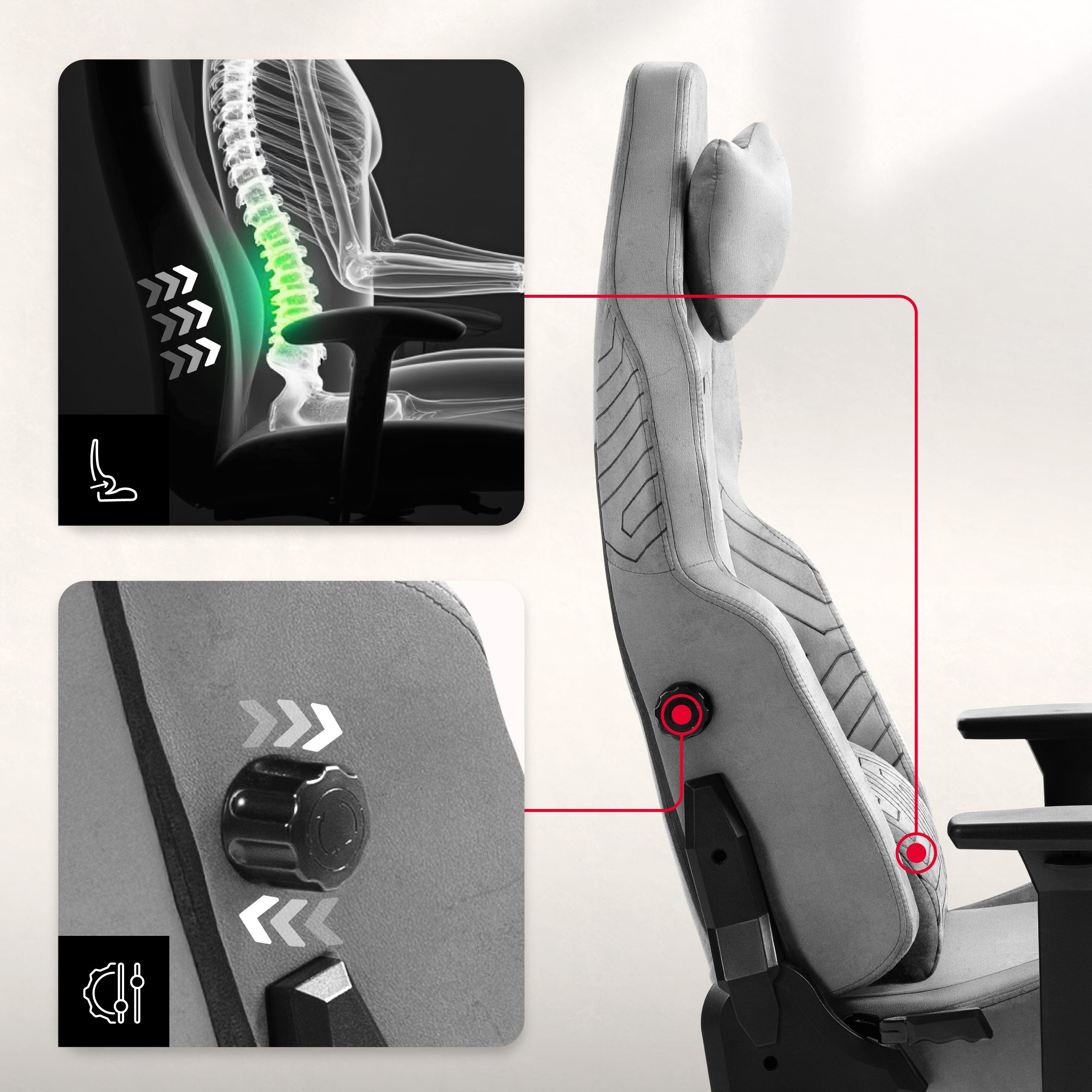 BackBalance System - podpora dolní části zad