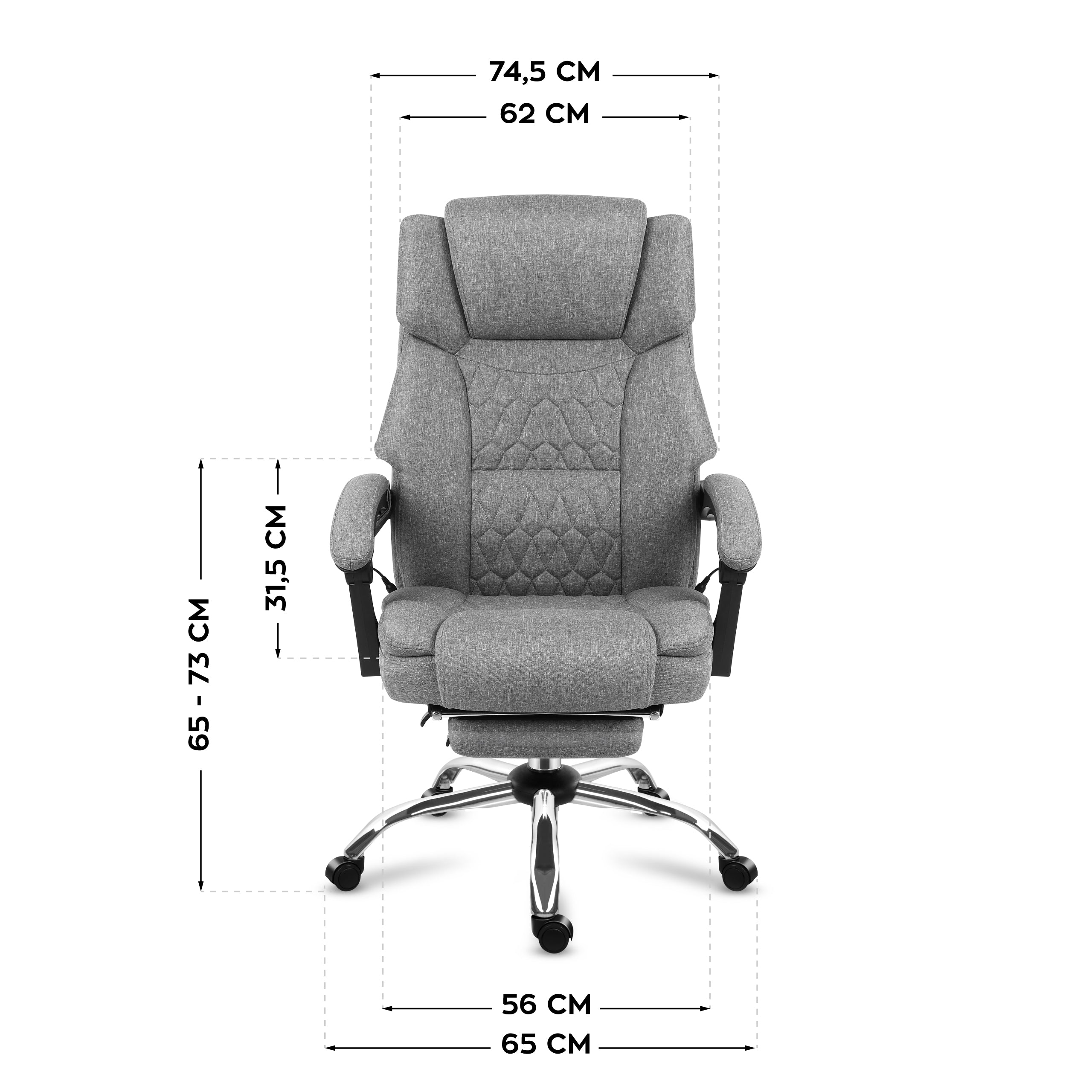 Kancelářské křeslo s masáží a podnožkou Mark Adler Boss 6.0 Grey