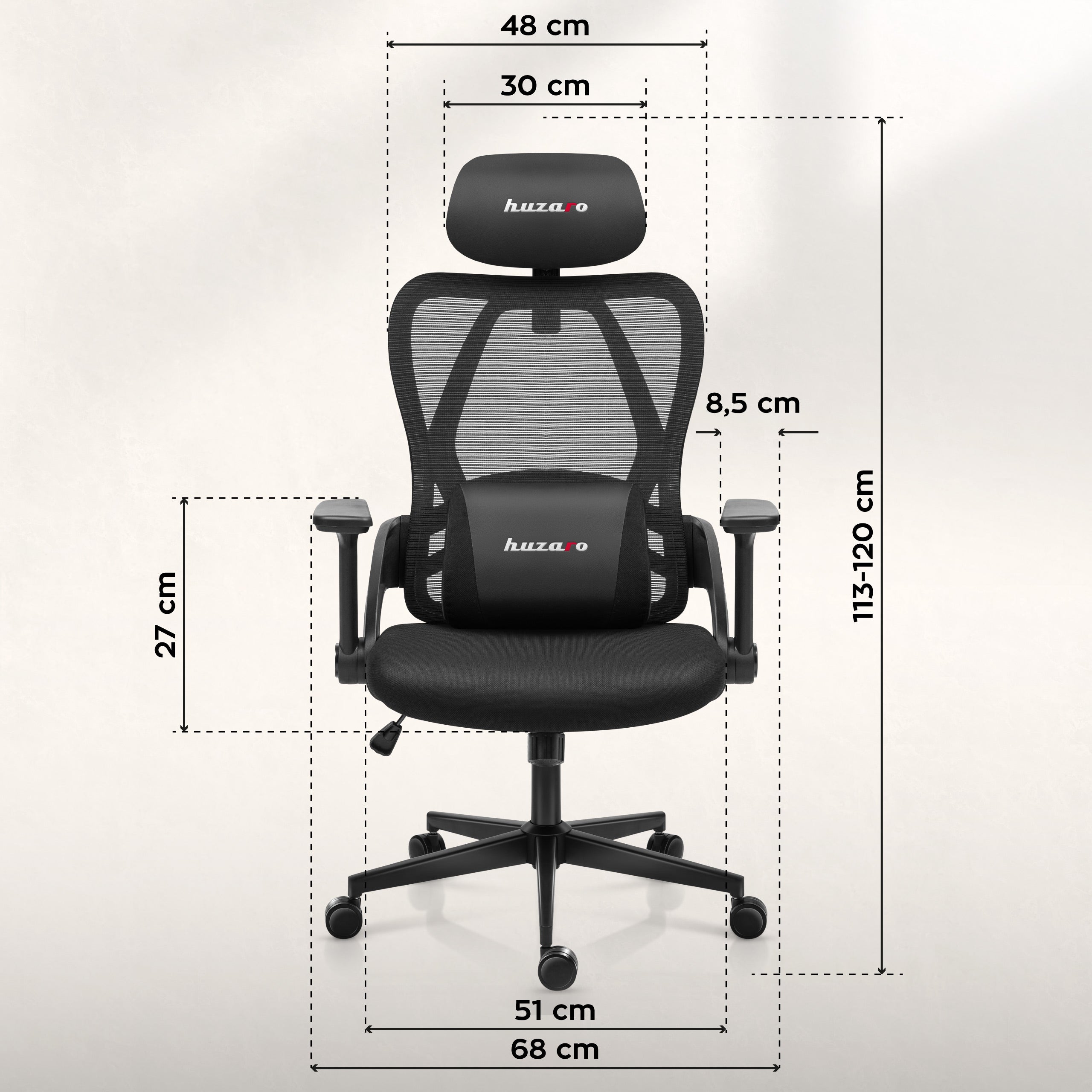 Huzaro Combat 2.7 Black Gaming-Sessel