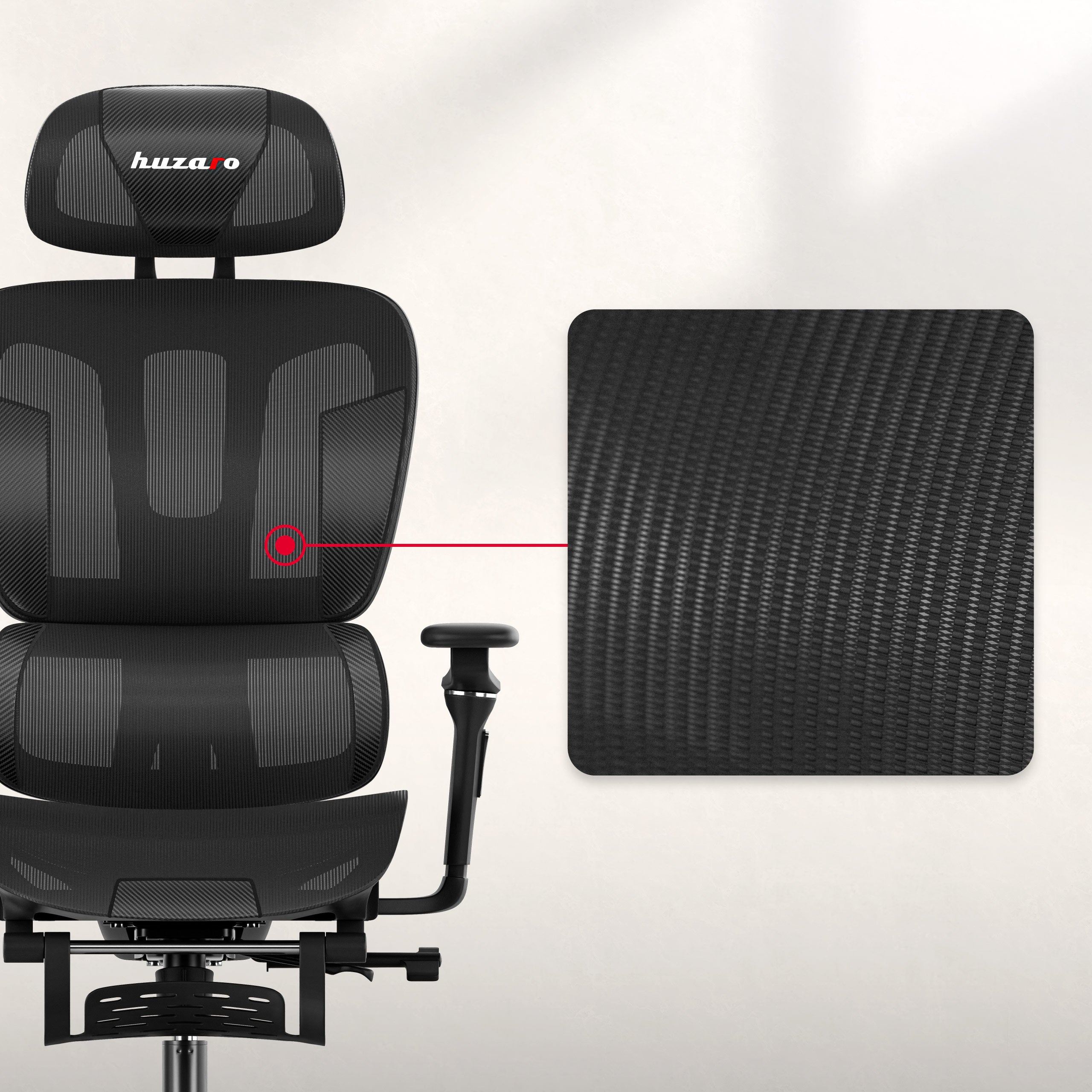 Gaming-Sessel mit Fußstütze HUZARO COMBAT 7.9 Black