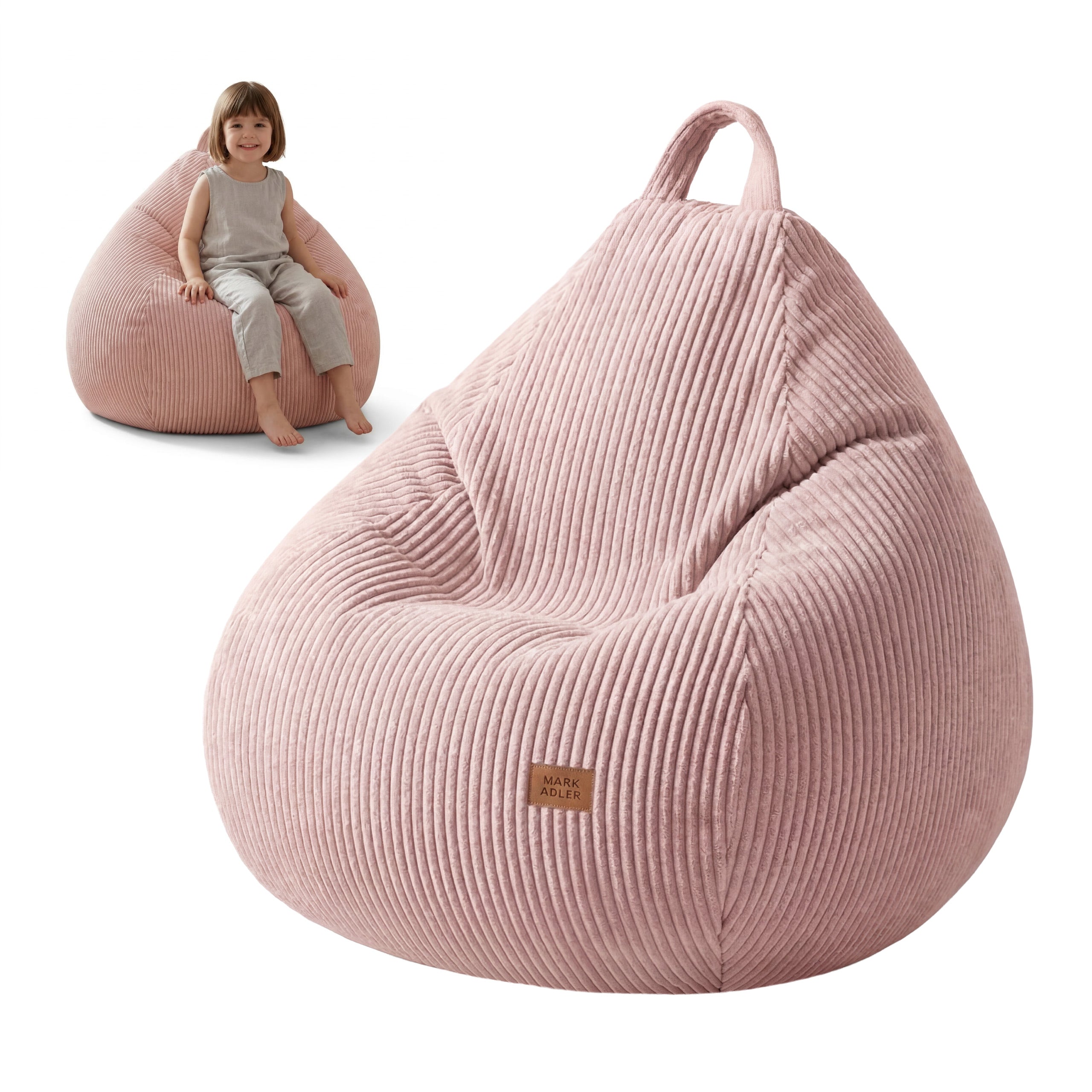 Růžový pytel na sezení manšestrový Mark Adler Comfy 1.0 Pink