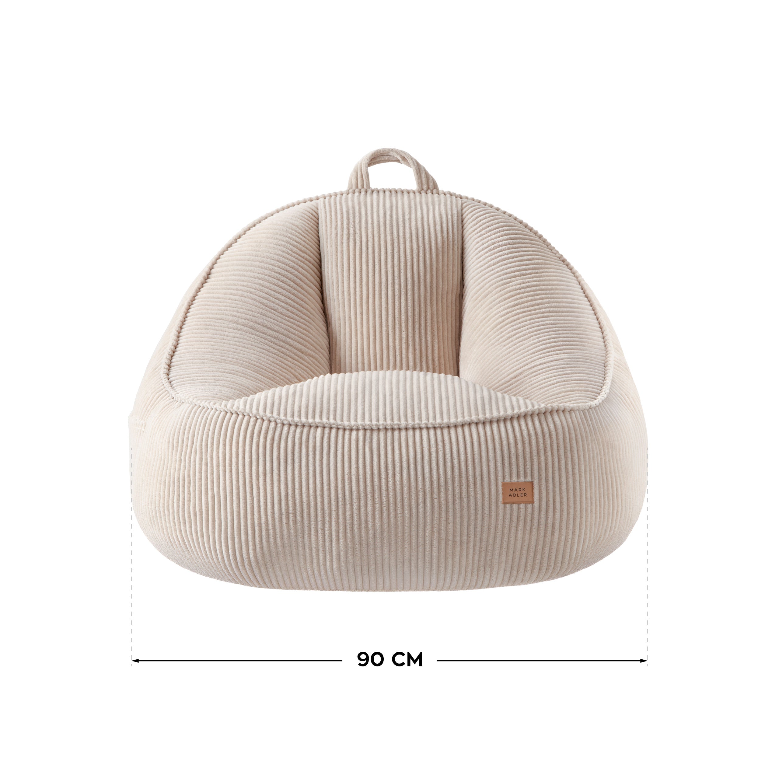 Křeslo sedací vak s opěradlem manšestrové Mark Adler Comfy 4.0 Beige