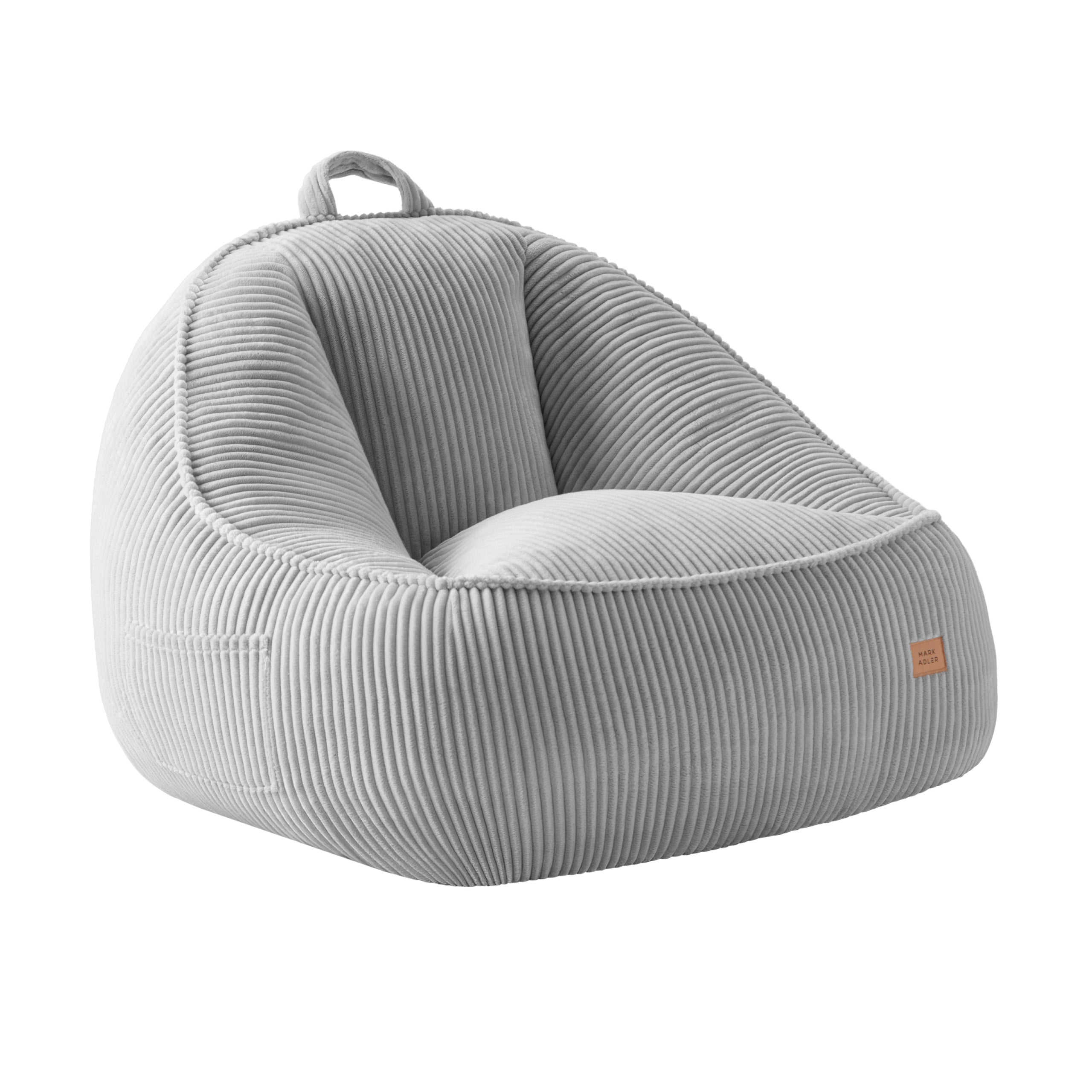 Křeslo puf s opěradlem manšestrové Mark Adler Comfy 4.0 Grey