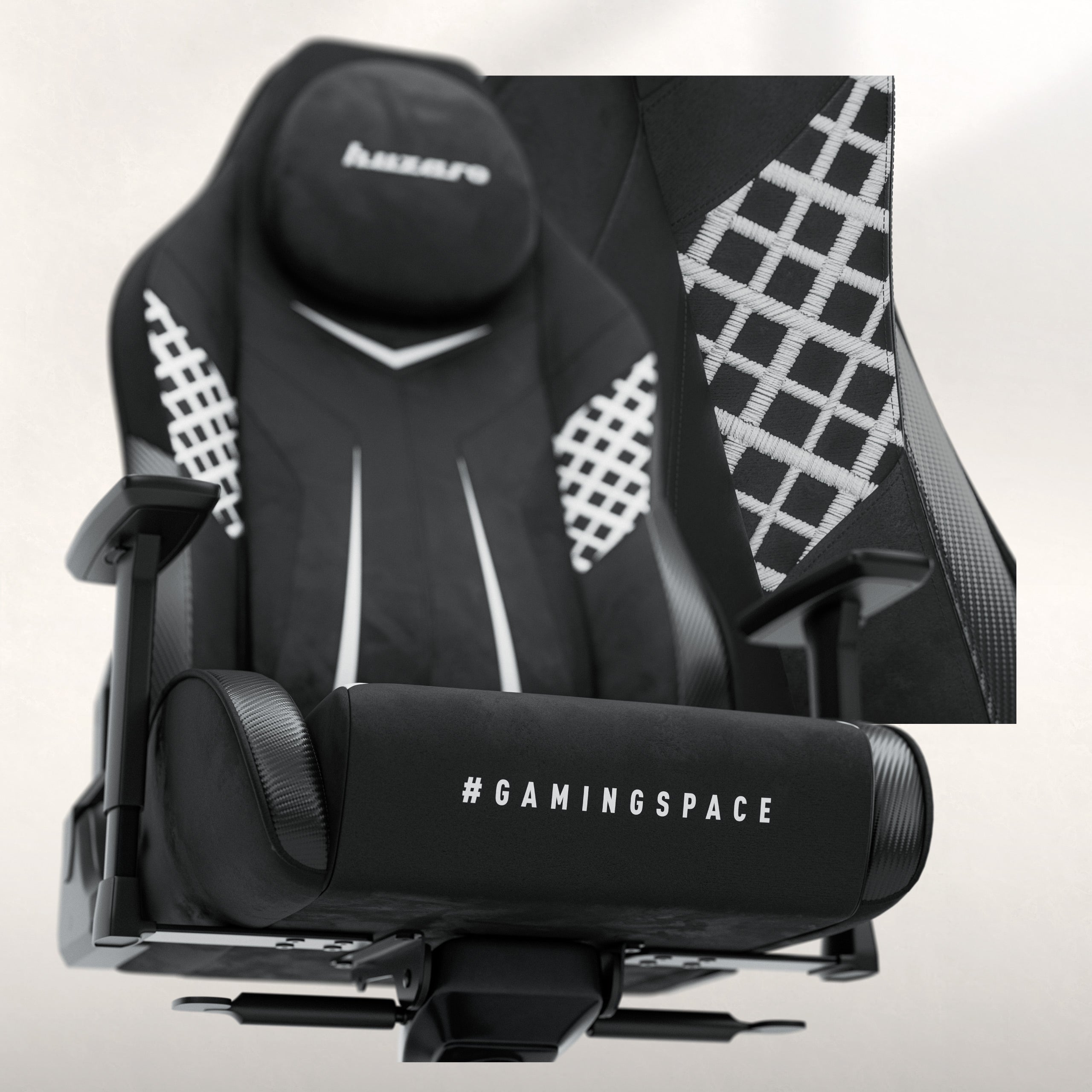 Herní křeslo semišové Huzaro Force 8.3 Carbon Black