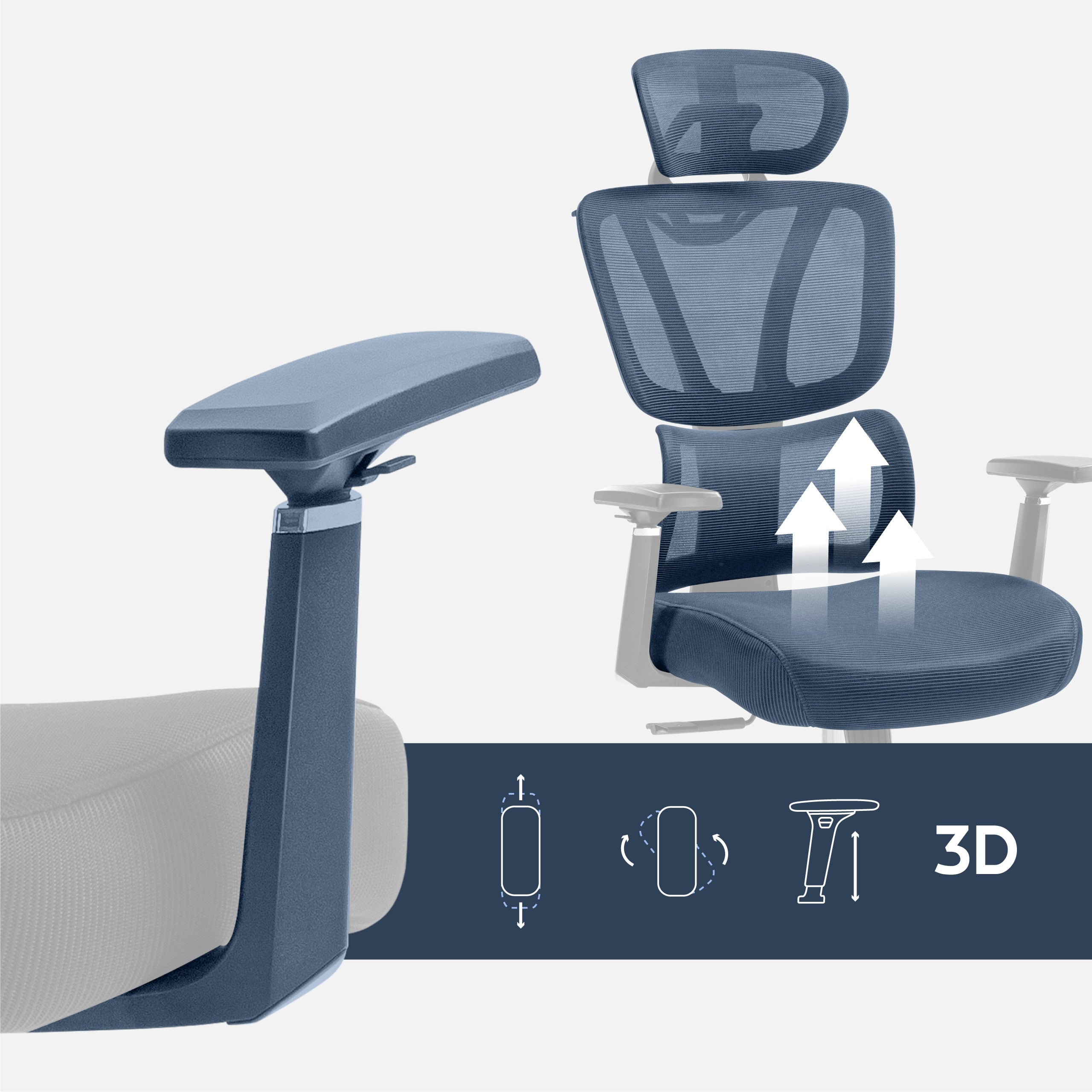 Podłokietniki z regulacją 3D