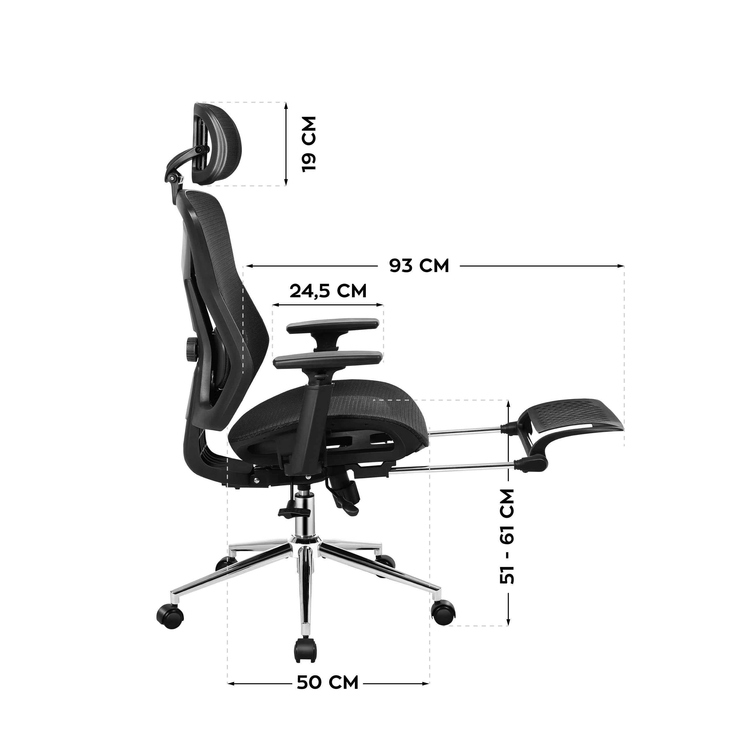 Bürostuhl mit Fußstütze Mark Adler Expert 5.7 Schwarz