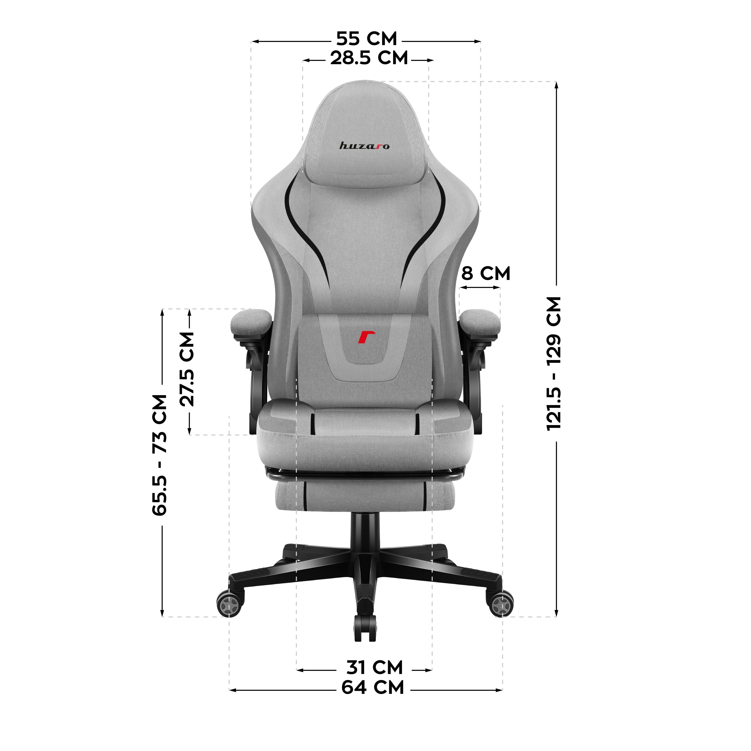Herní křeslo Huzaro Force 4.6 Grey