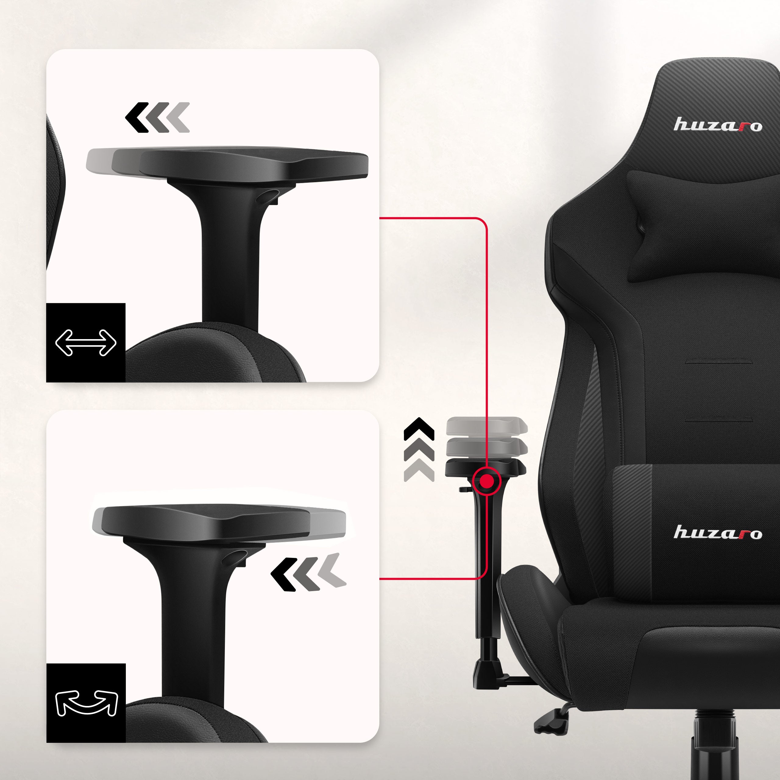 Loketní opěrky s 3D nastavením