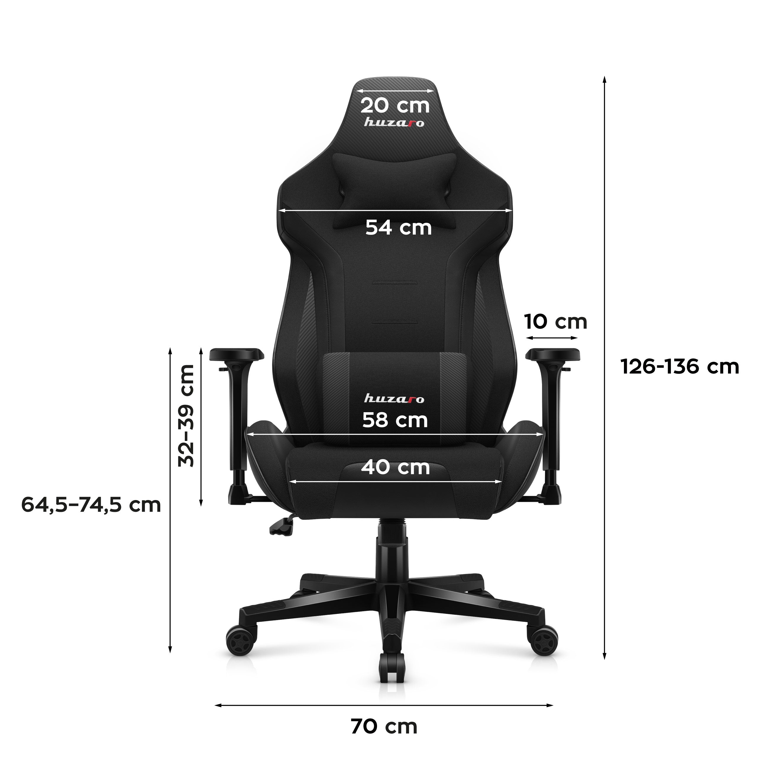 Herní židle HUZARO FORCE 7.6 Black