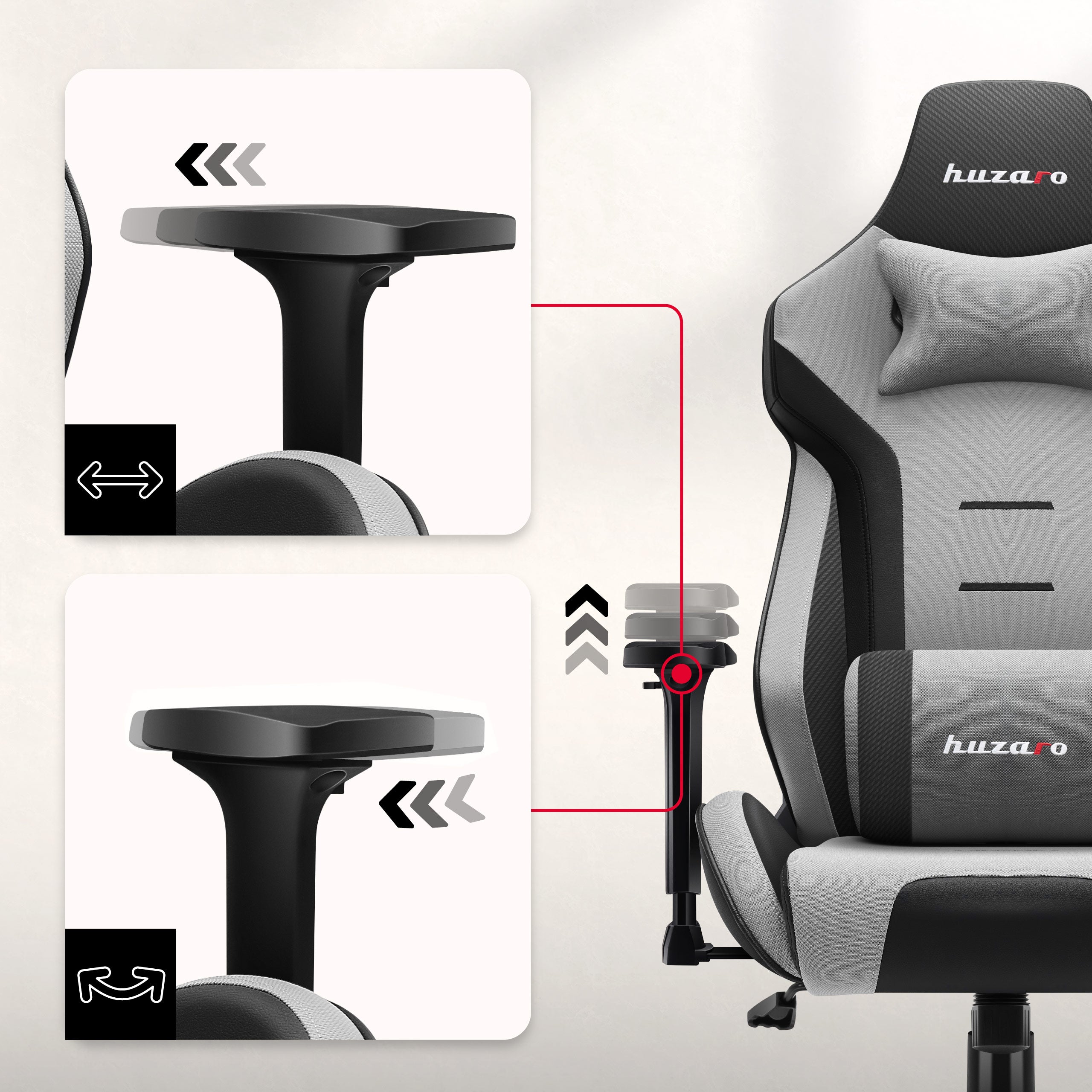Loketní opěrky s 3D nastavením