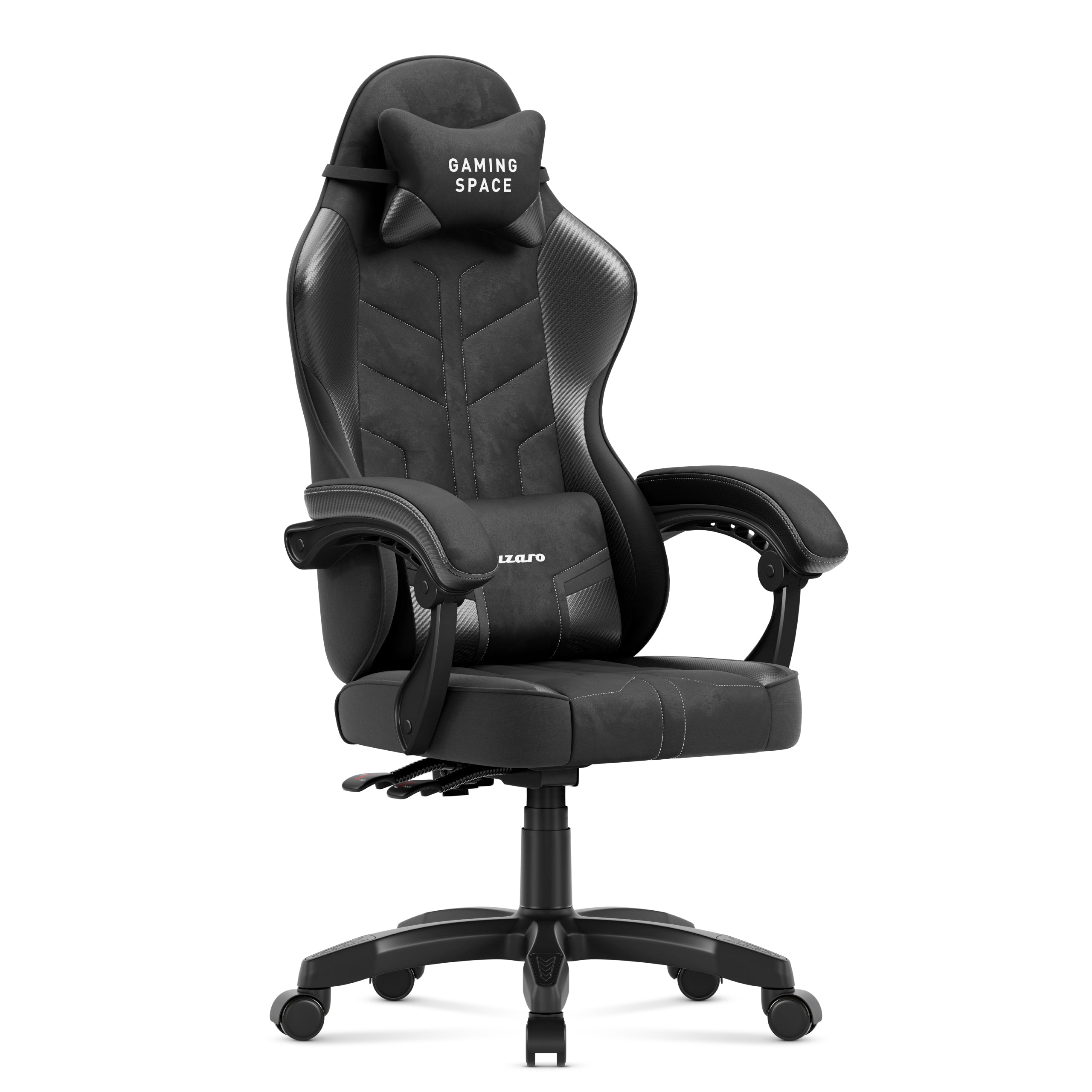 Herní křeslo velurové Huzaro Force 2.7 Black Carbon