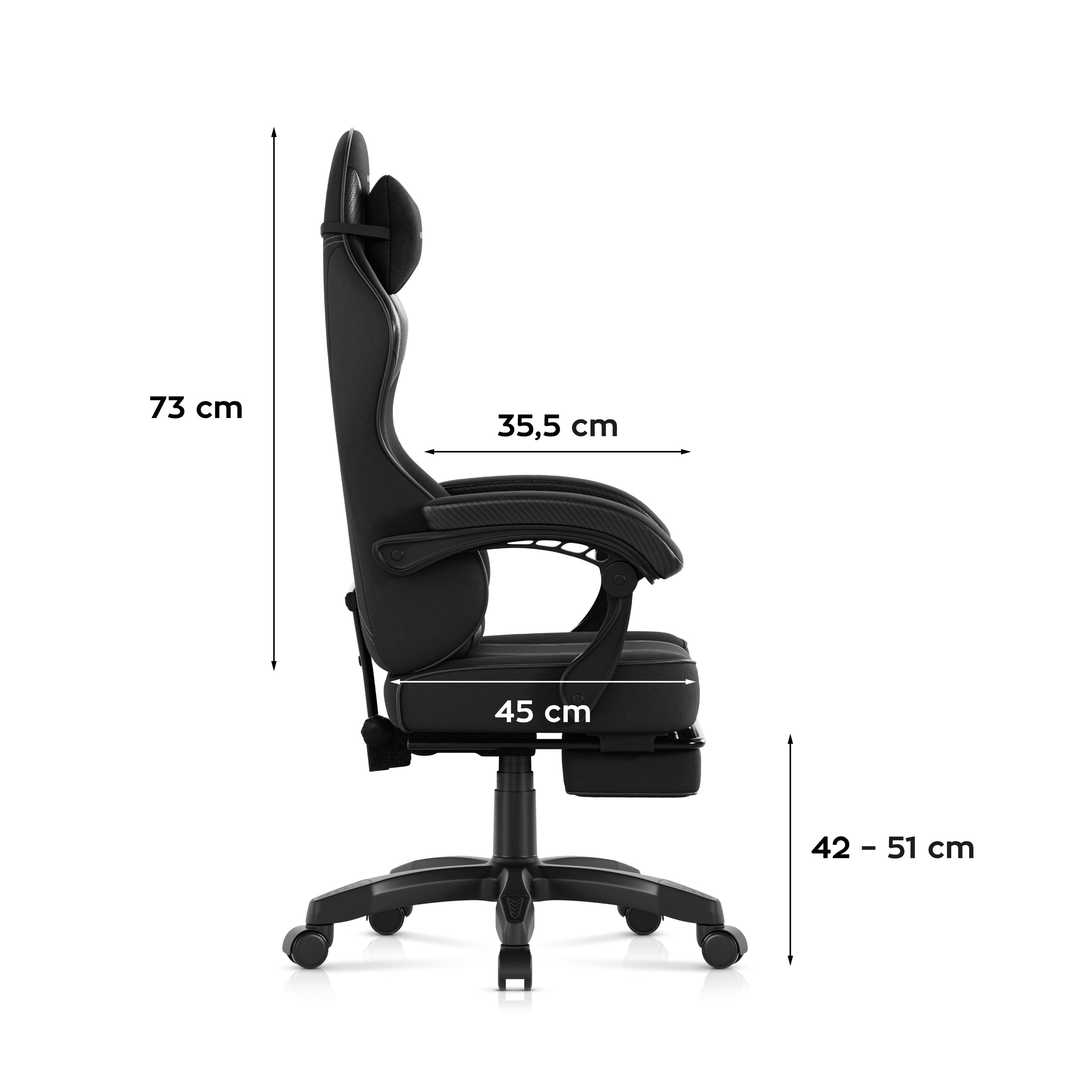Herní křeslo Huzaro Force 3.7 Carbon Black