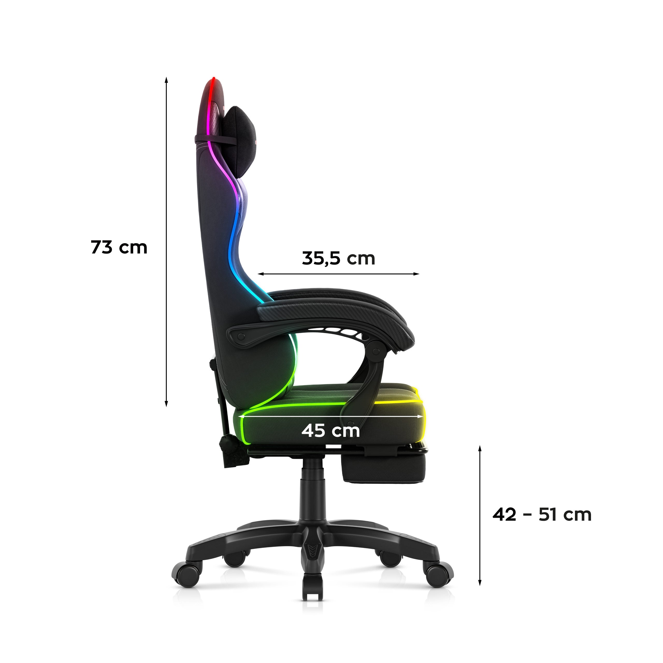 Herní křeslo Huzaro Force 3.7 RGB Black