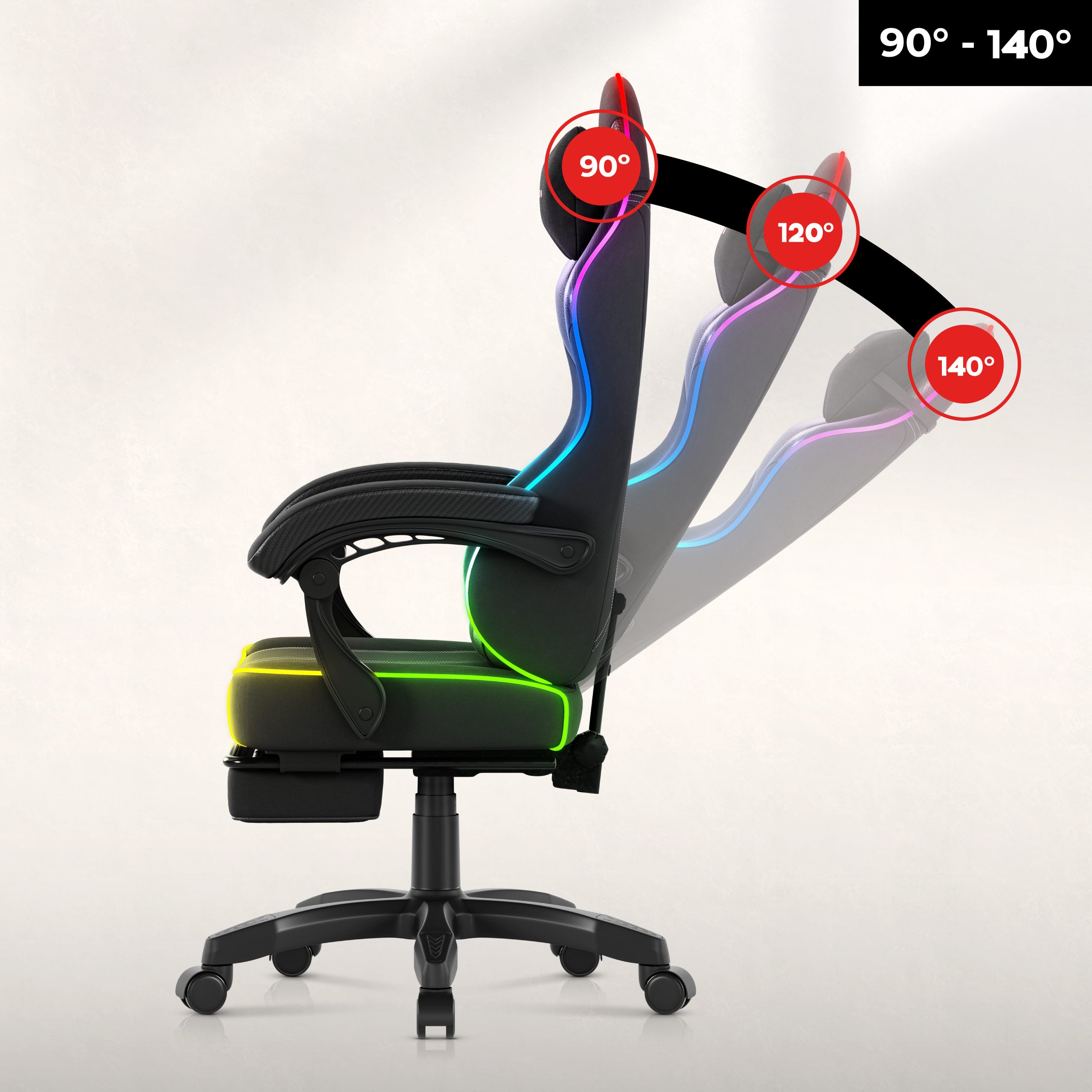 Herní křeslo Huzaro Force 3.7 RGB Black