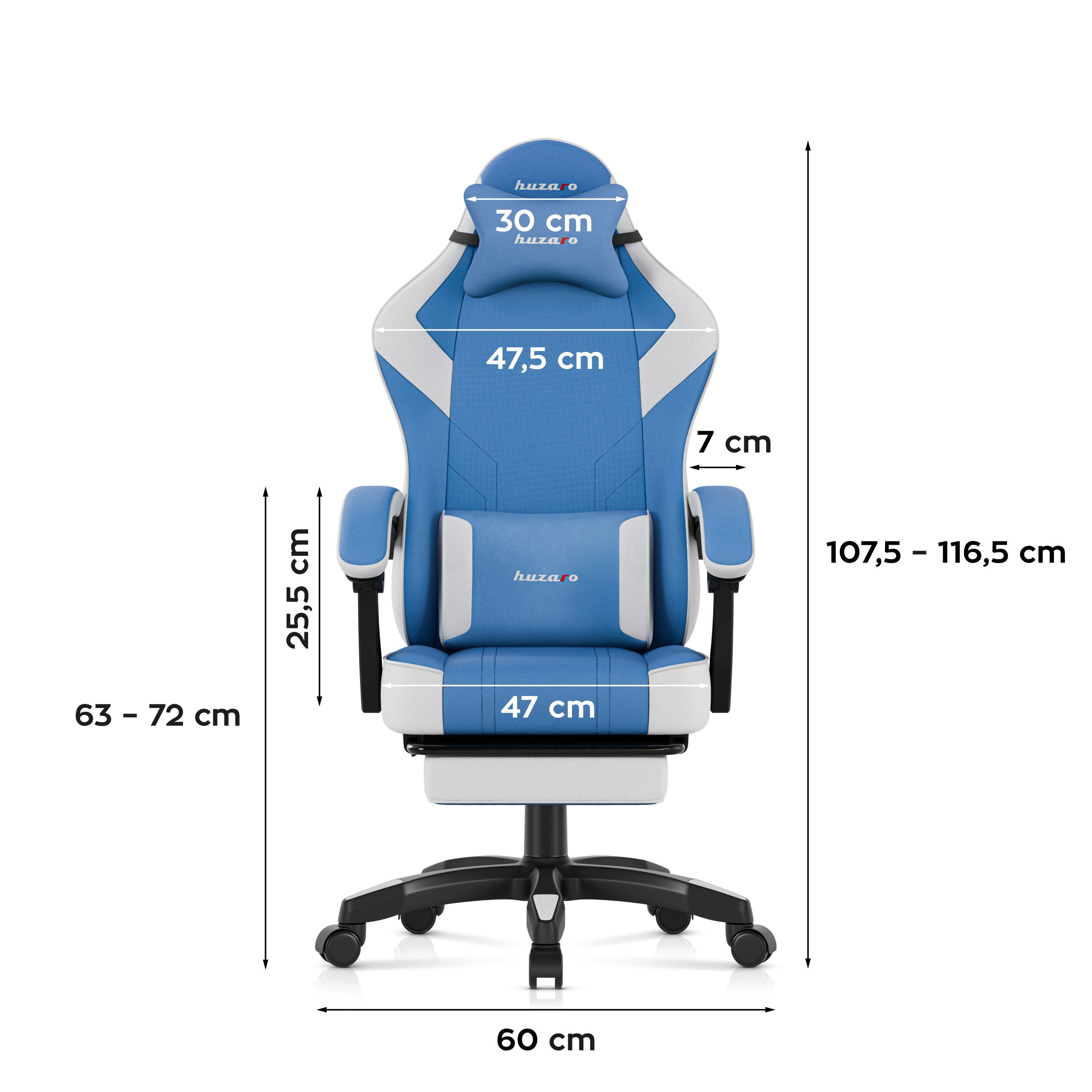 Herní křeslo Huzaro Force 3.7 Blue