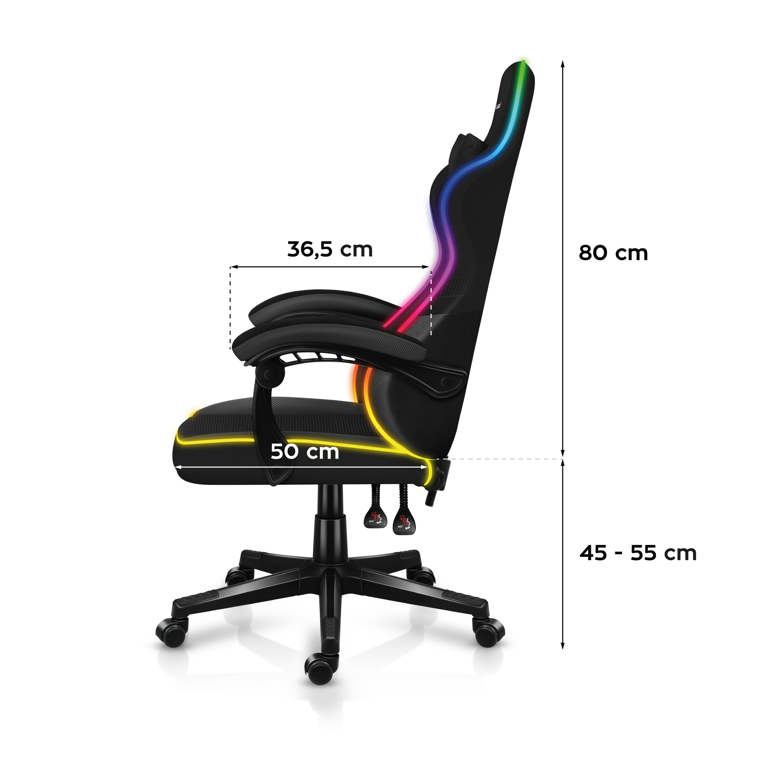 Herní křeslo HUZARO FORCE 4.4 RGB Black