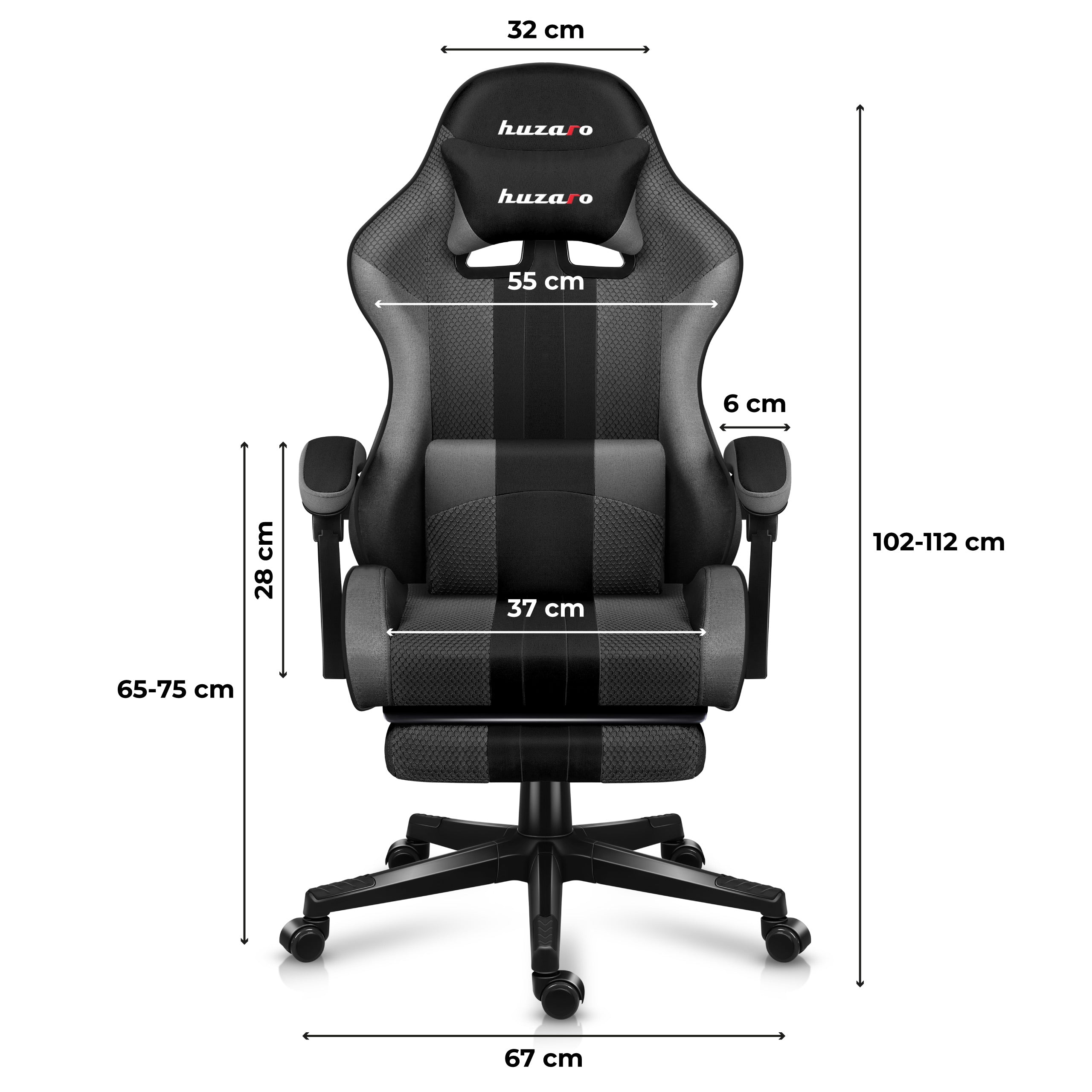 Herní křeslo Huzaro Force 4.7 Grey Mesh