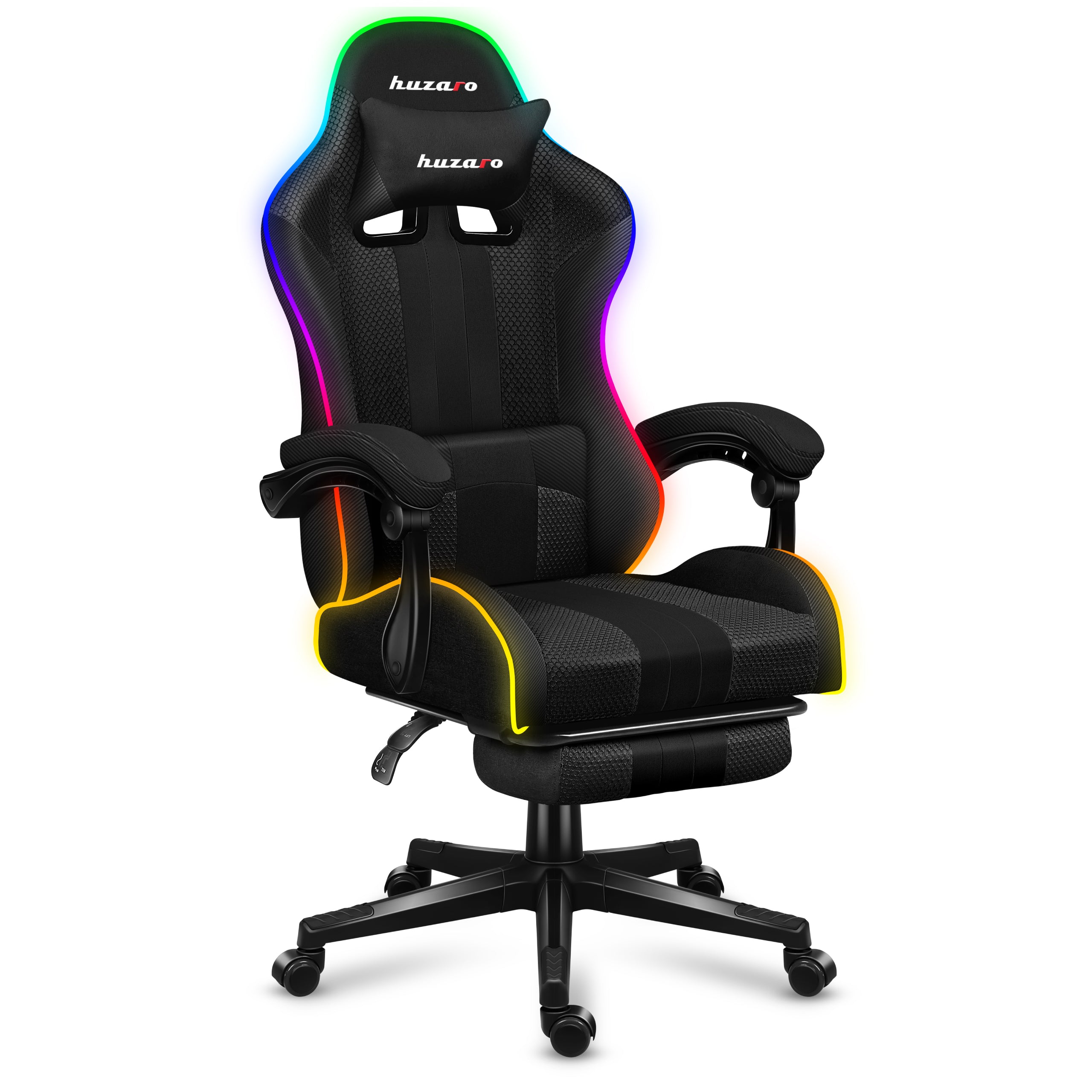 Herní křeslo HUZARO Force 4.7 RGB Black Mesh