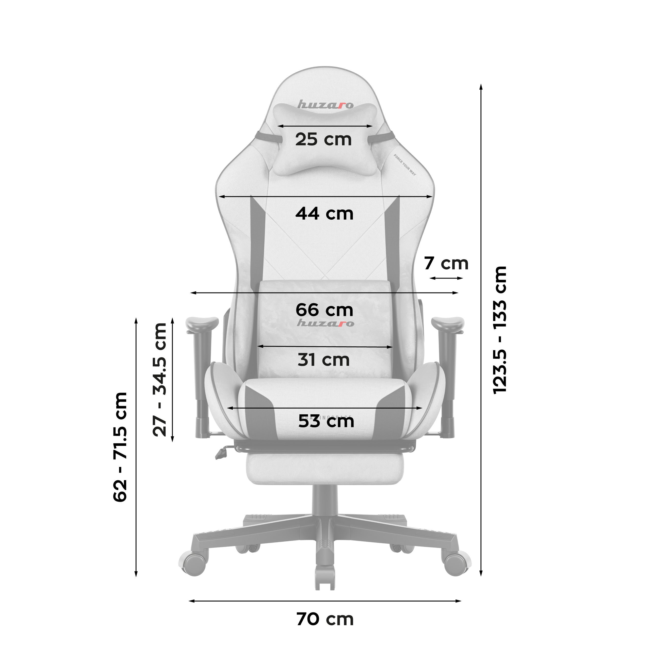 Herní křeslo Huzaro Force 5.7 Grey
