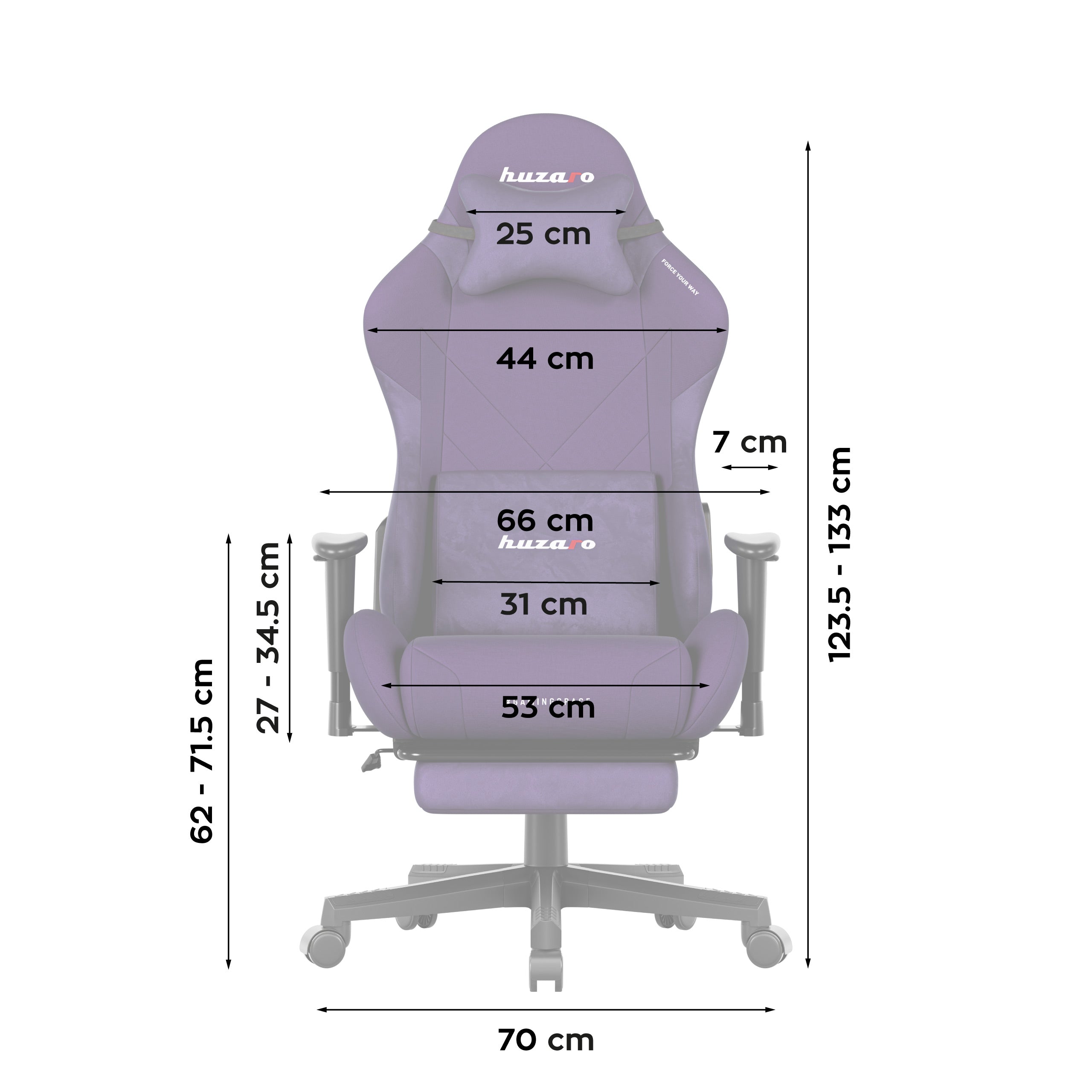 Herní křeslo Huzaro Force 5.7 Purple
