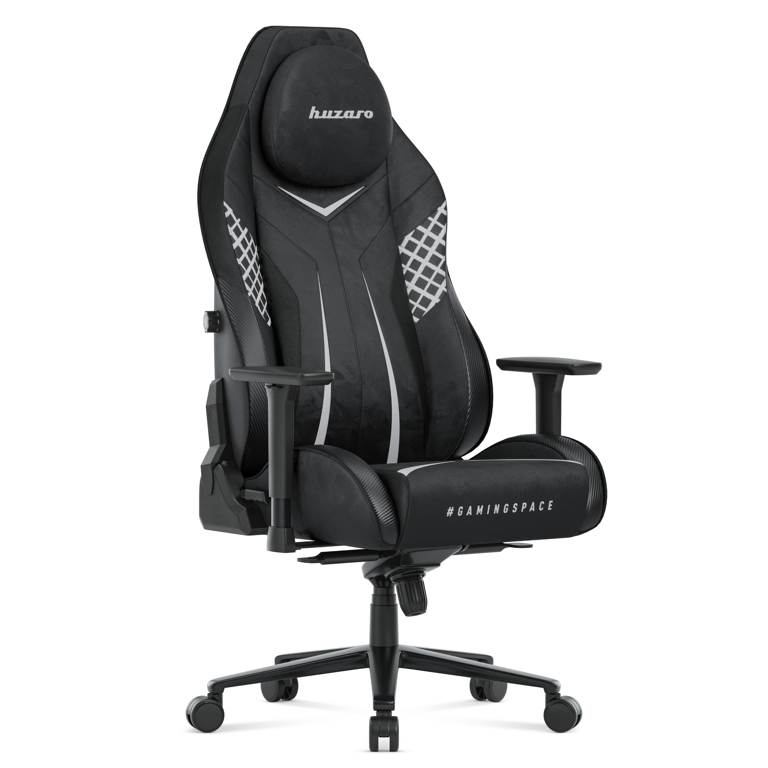 Herní křeslo semišové Huzaro Force 8.3 Carbon Black