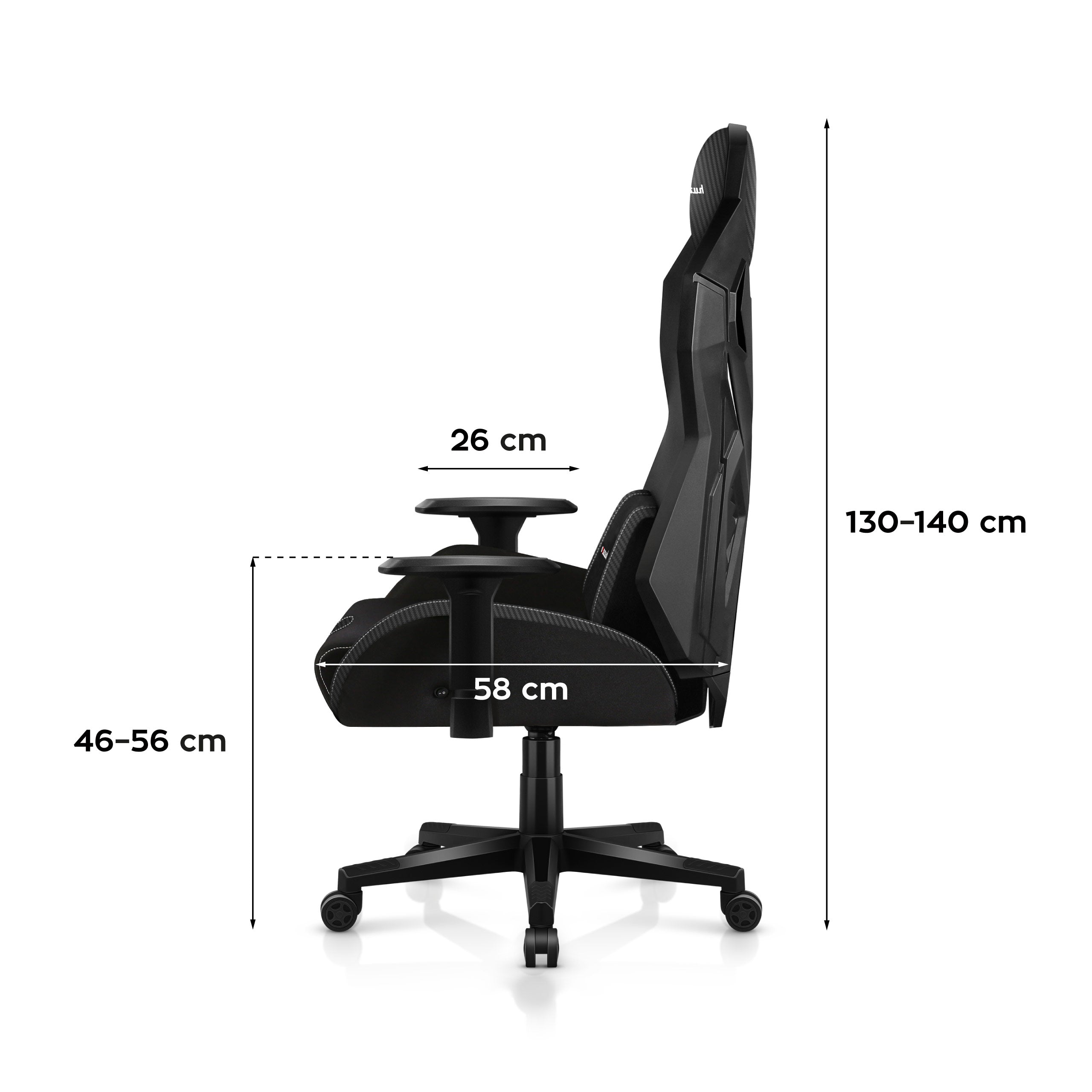 Herní křeslo Huzaro Combat 7.6 RGB Led Black