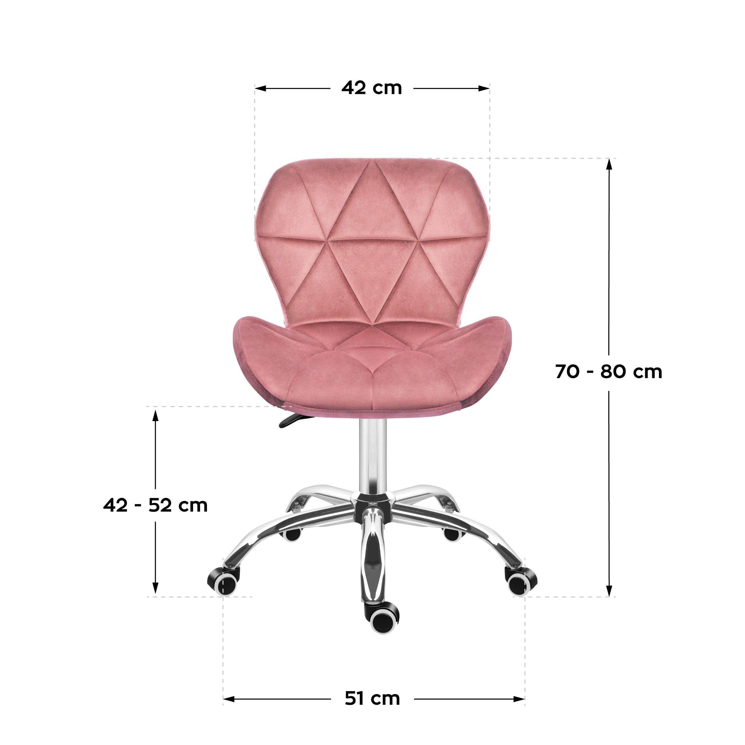 Otočné křeslo velurové Mark Adler Future 3.0 růžové