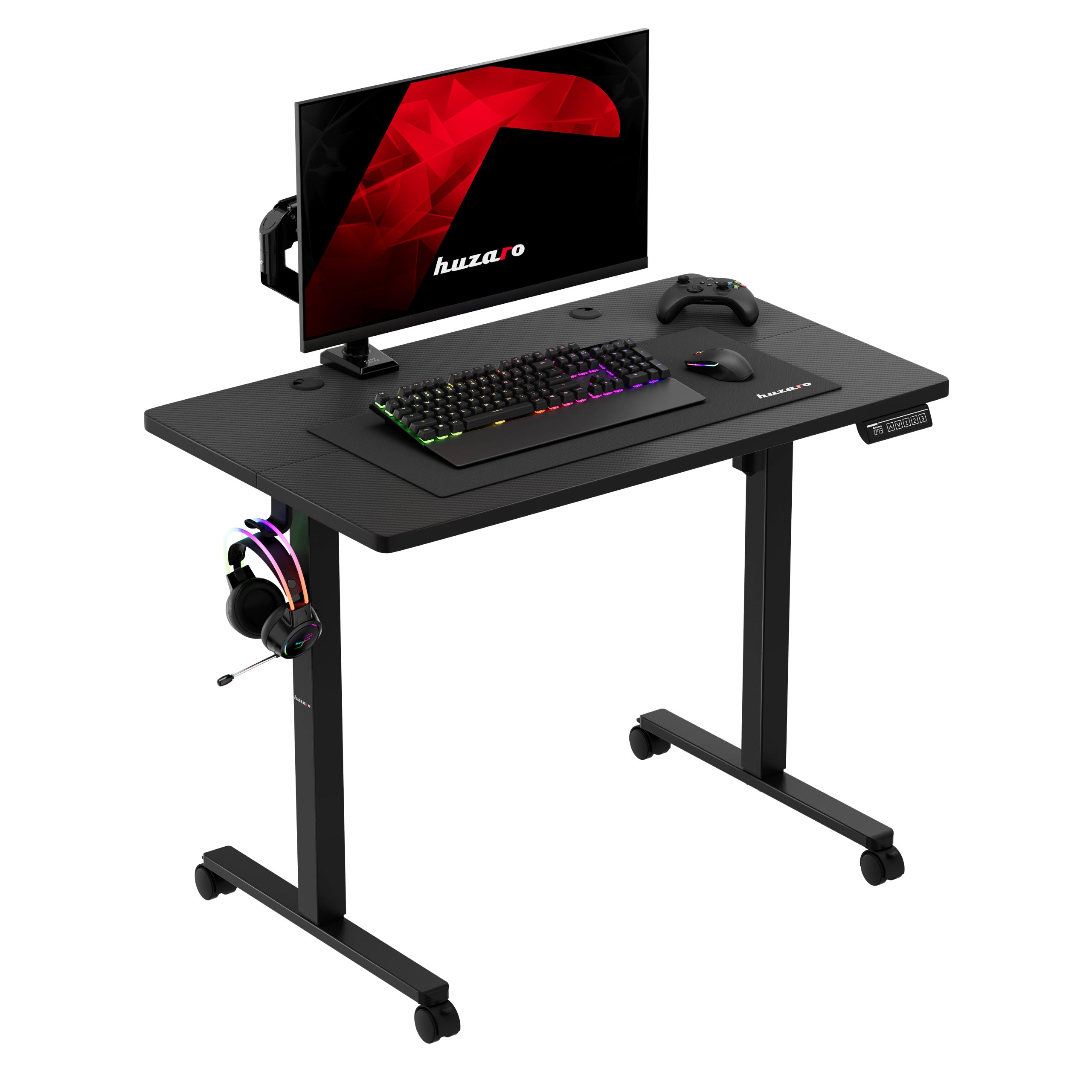 Elektrický polohovatelný stůl na kolečkách Huzaro Hero 7.8 Black