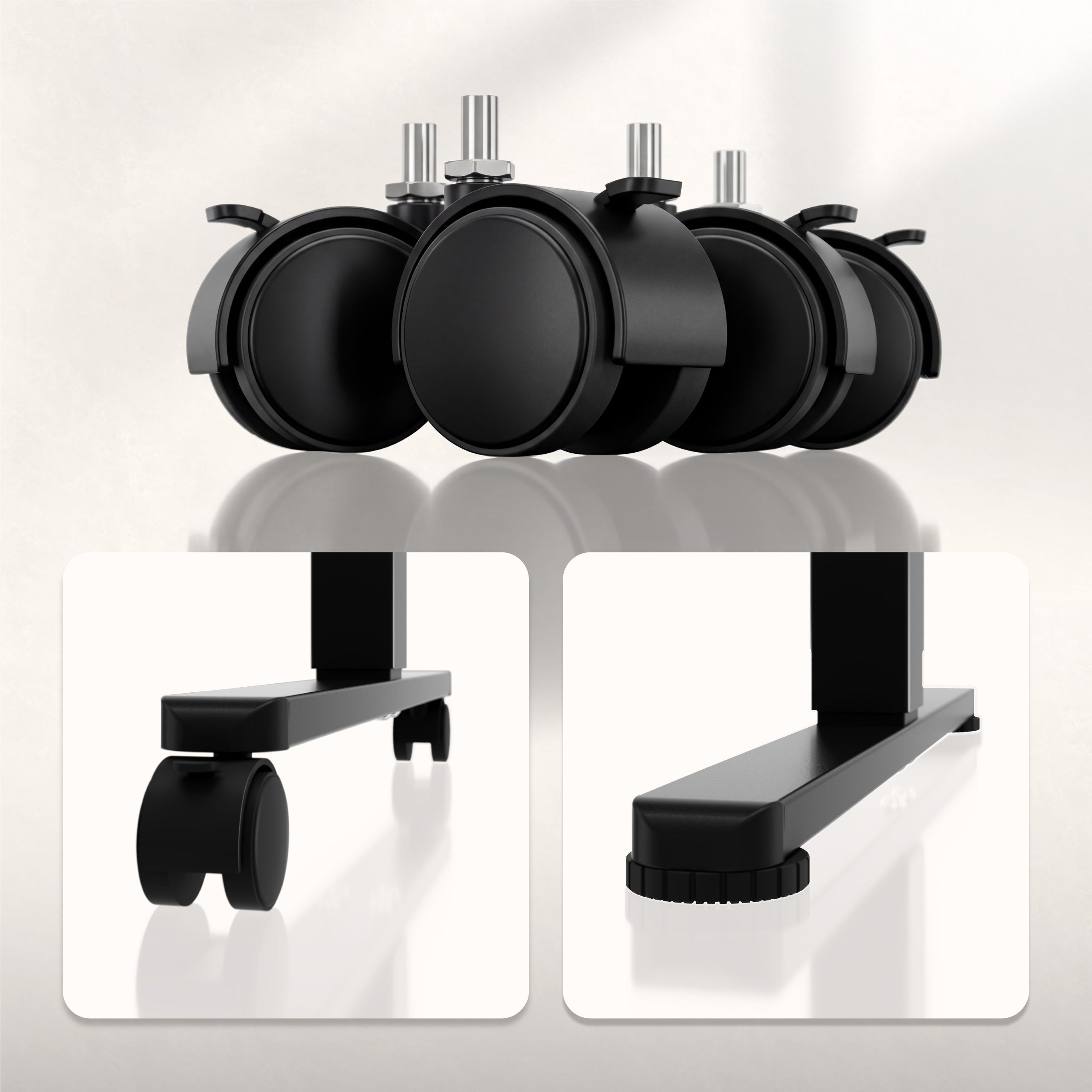 Elektrický polohovatelný stůl na kolečkách Huzaro Hero 7.8 Black