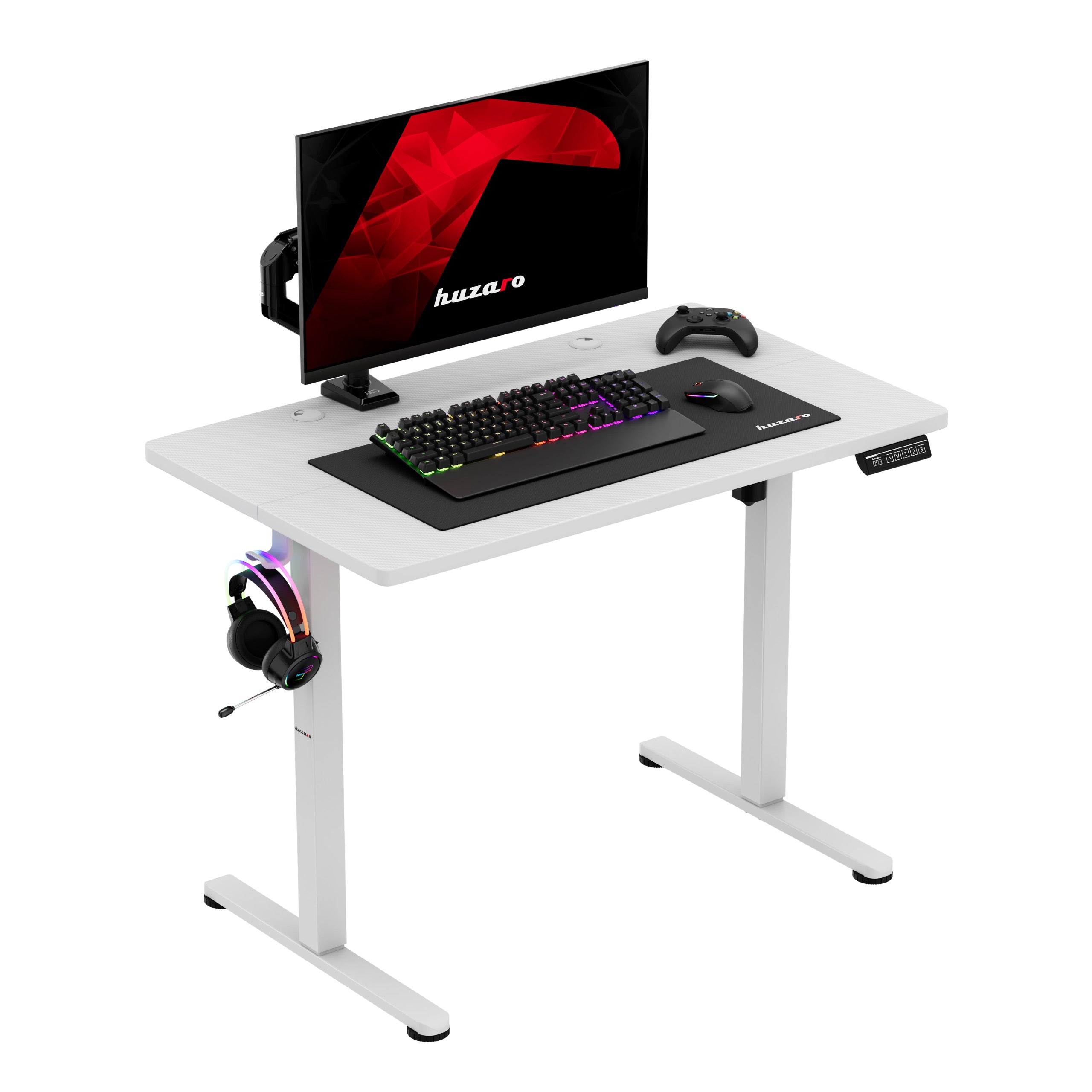 Elektrický polohovatelný stůl na kolečkách Huzaro Hero 7.8 White