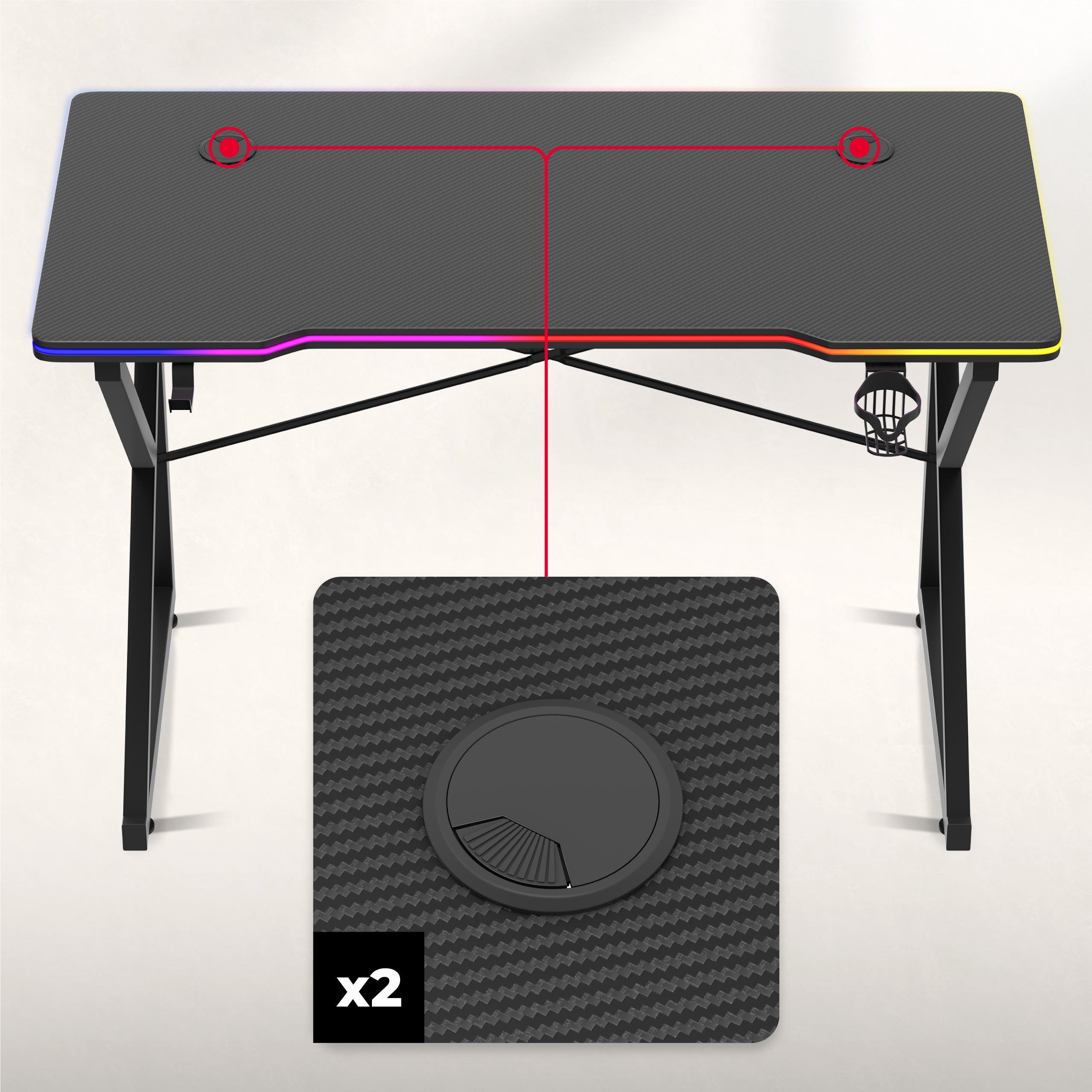 2 kabelové vstupy