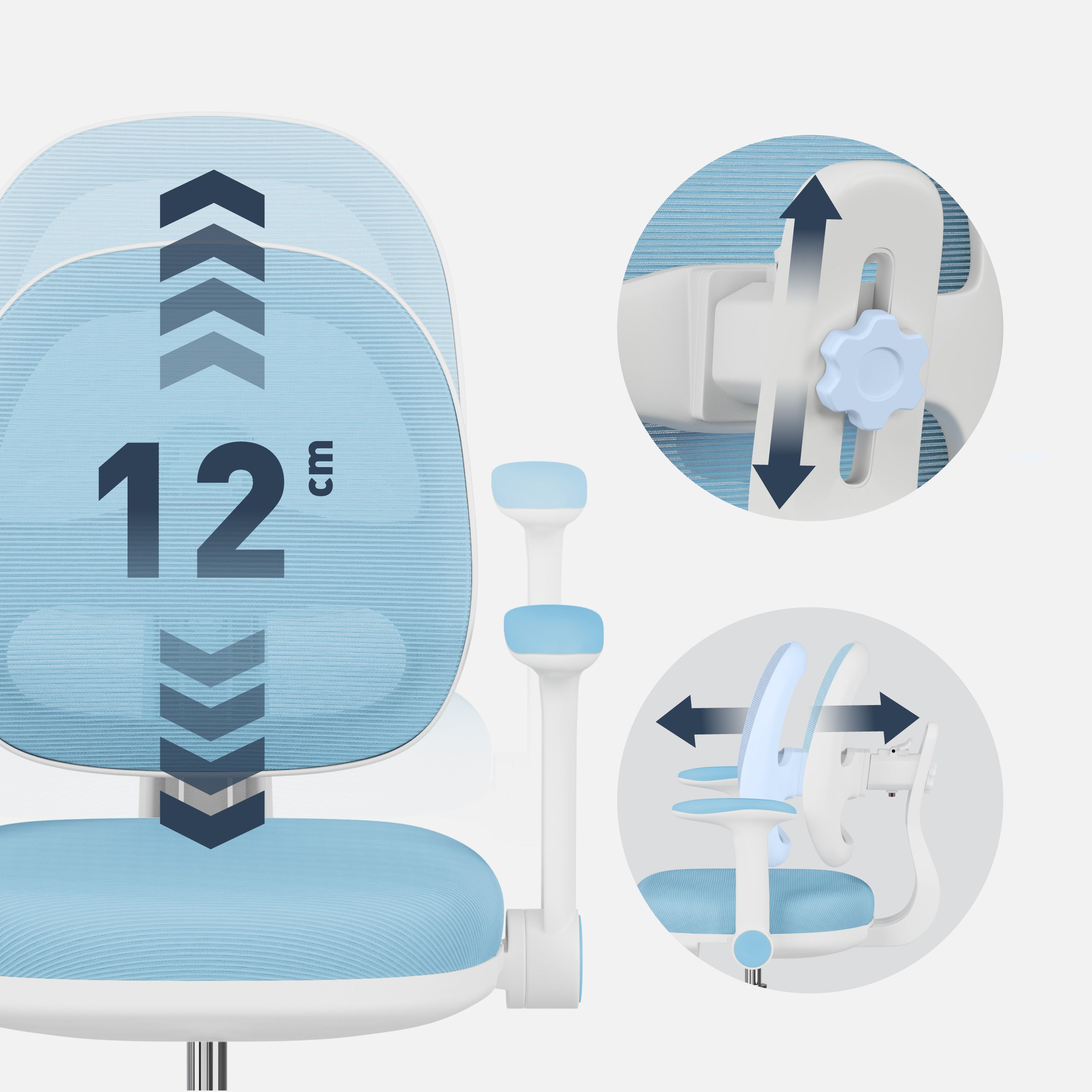 Ergonomická židle k psacímu stolu pro děti Mark Adler Junior 3.6 Blue